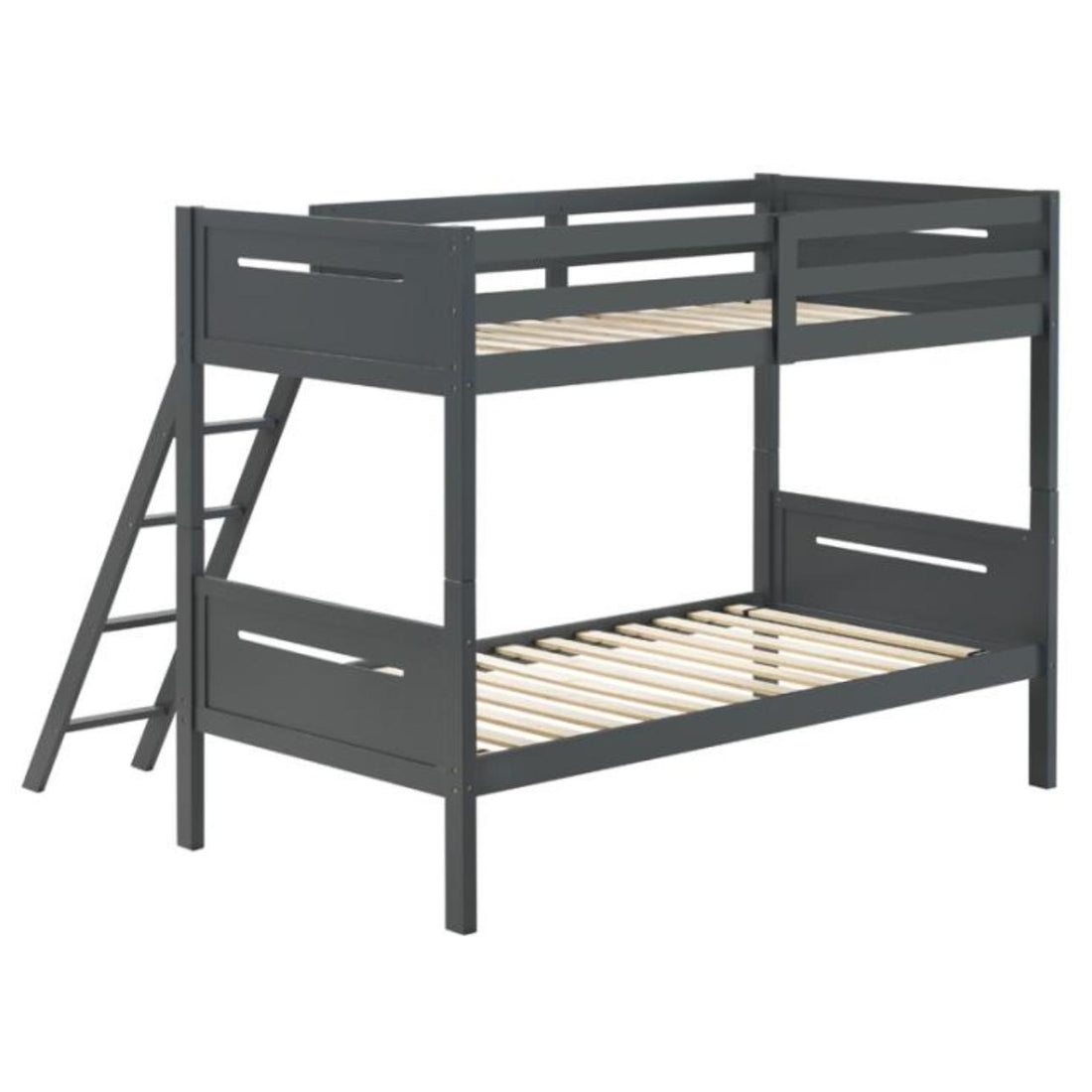  Coaster Furniture Littleton 405051GRY Wood Twin Over Twin Bunk Bed - Grey IMAGE 1
