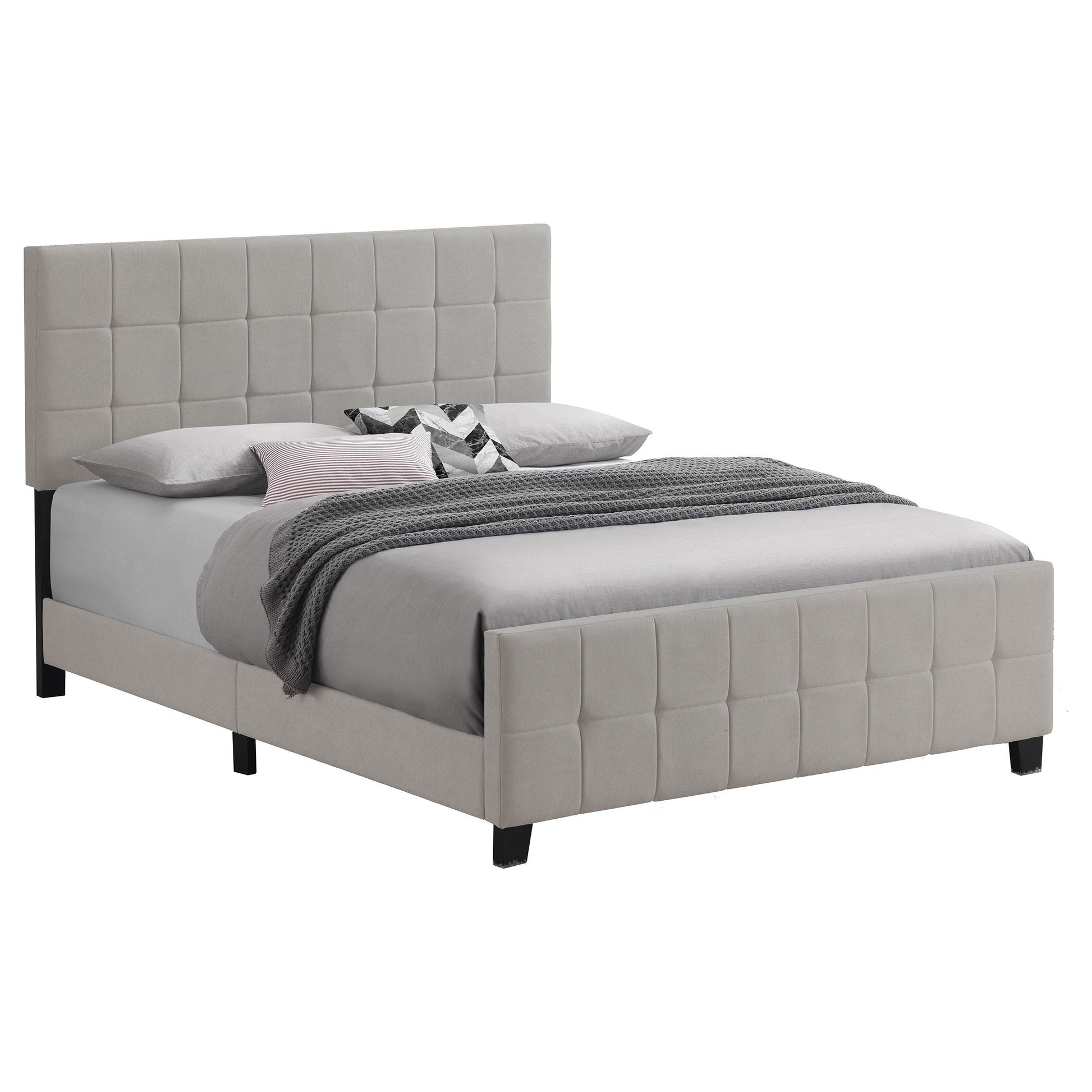  Size_King  -- Fairfield 305952KE Upholstered Eastern King Panel Bed - Beige IMAGE 2