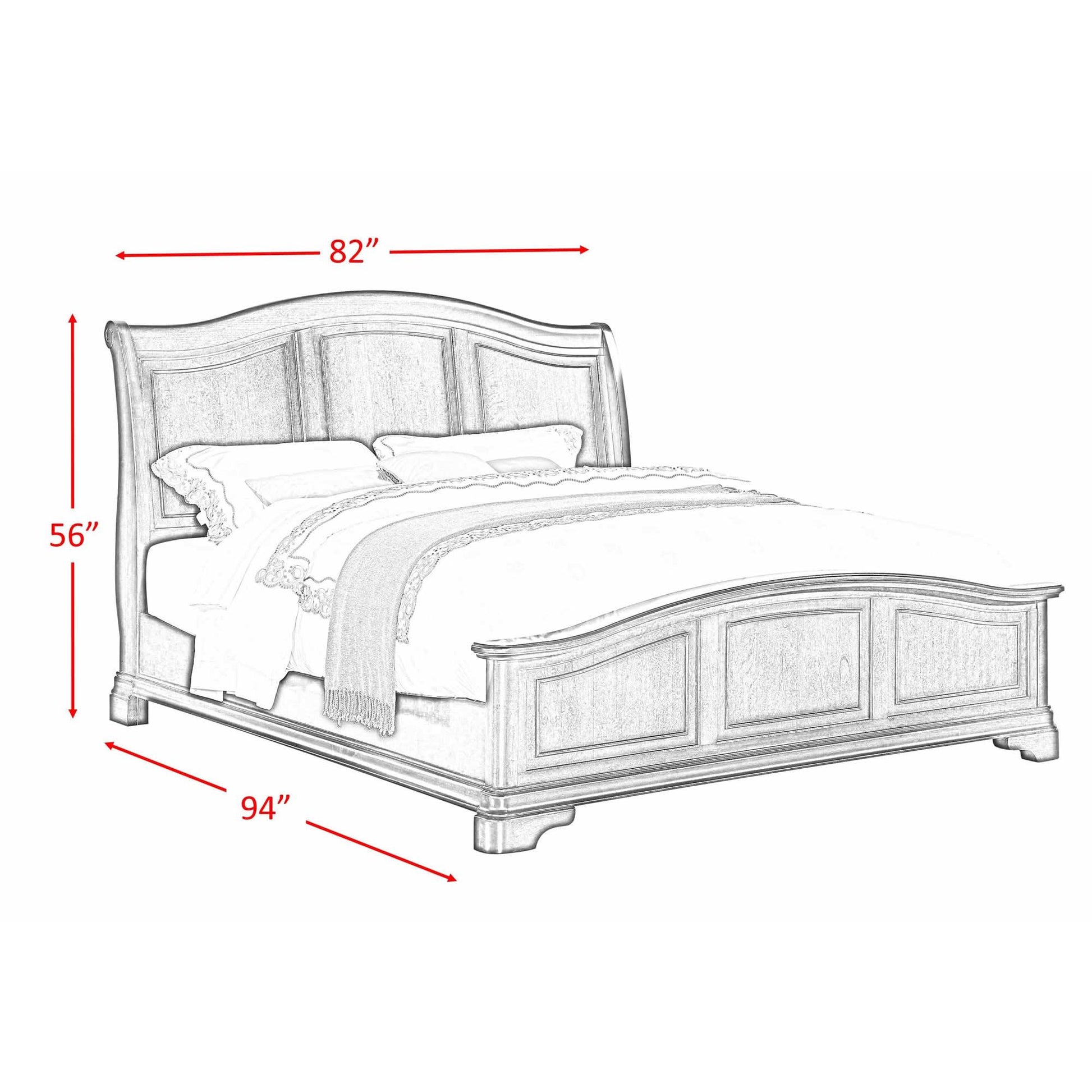  Size_King  --  Elements International Cameron Panel Bed IMAGE 3