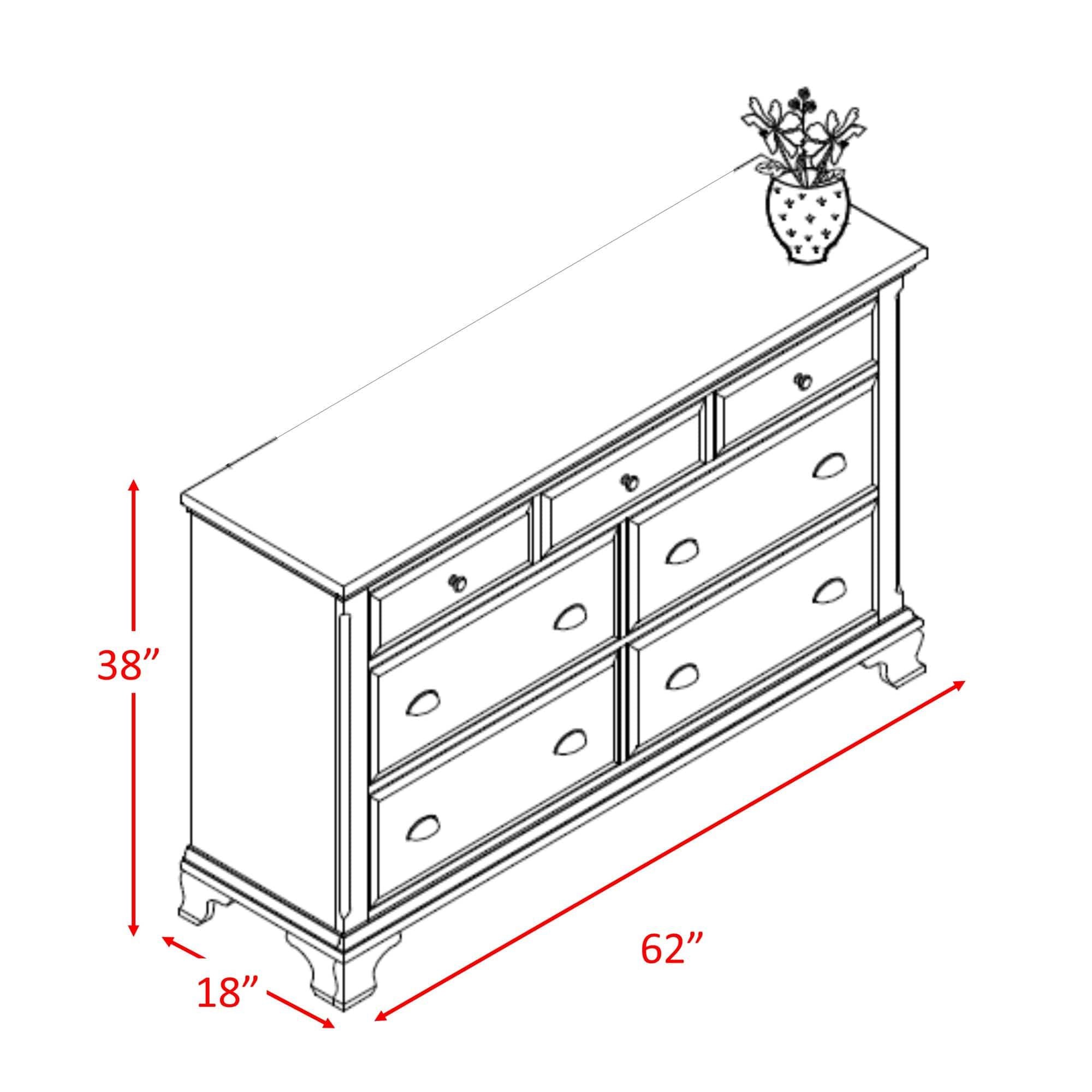  Elements International Canton Cherry CN600DR Dresser IMAGE 4
