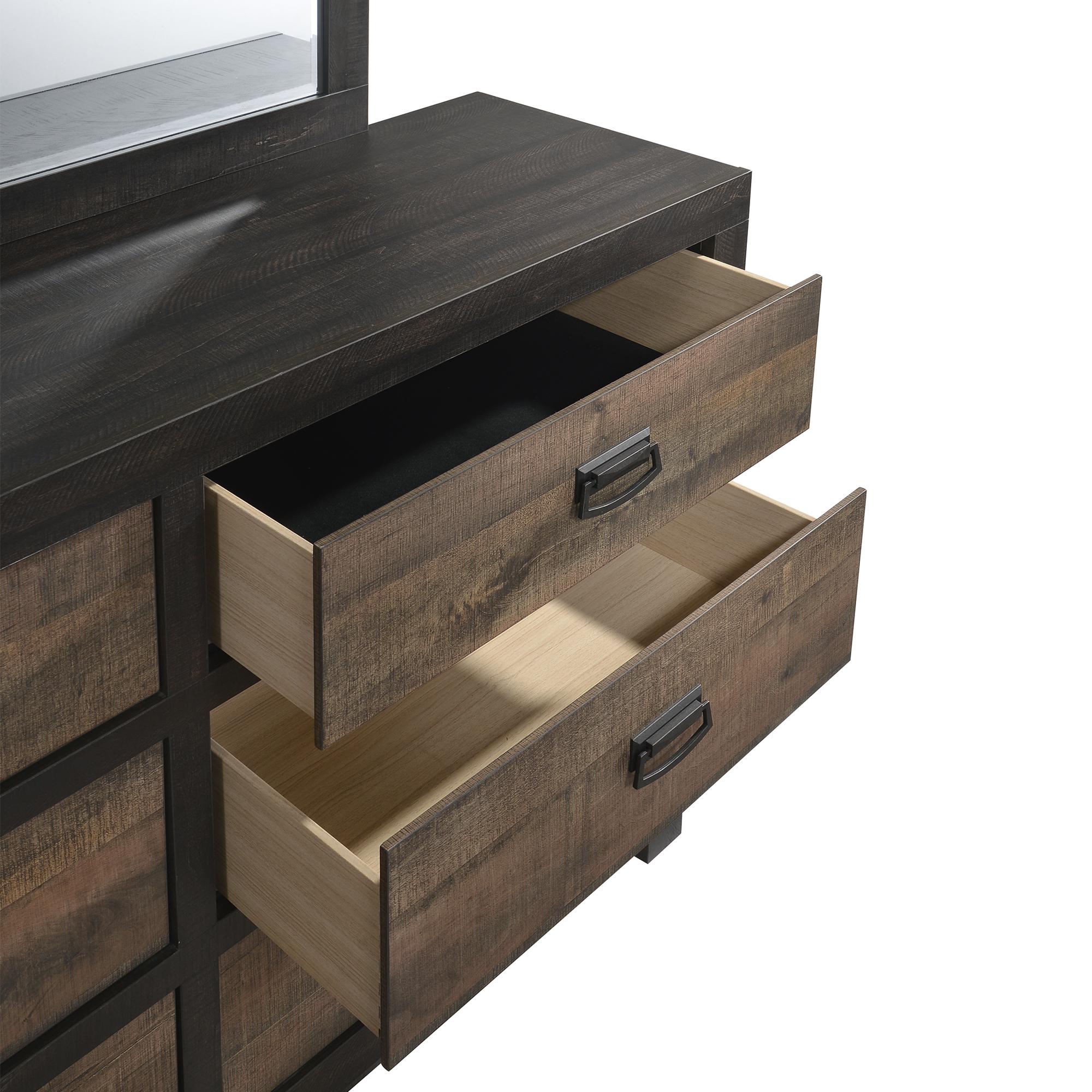  Elements International Harlington HG100DRMR Dresser w/ Mirror Set IMAGE 6