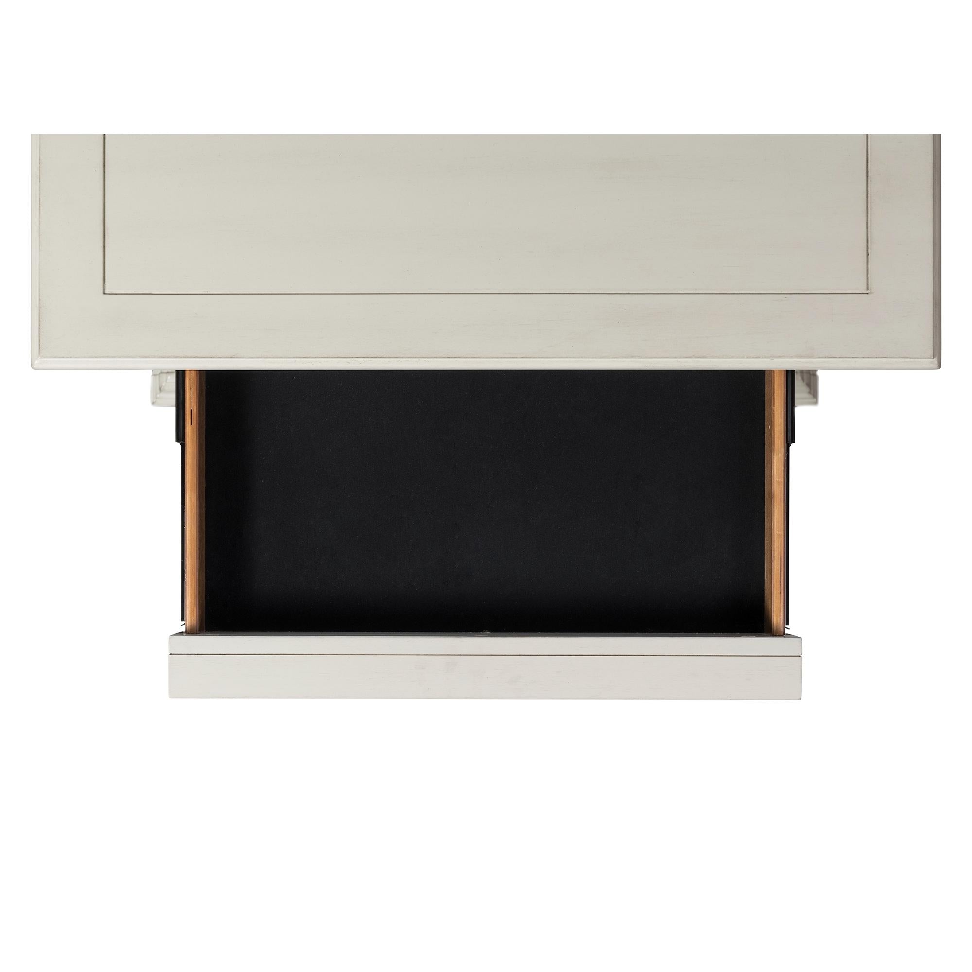  Elements International Slater SR600NS 3-Drawer Nightstand with USB Ports - White IMAGE 5