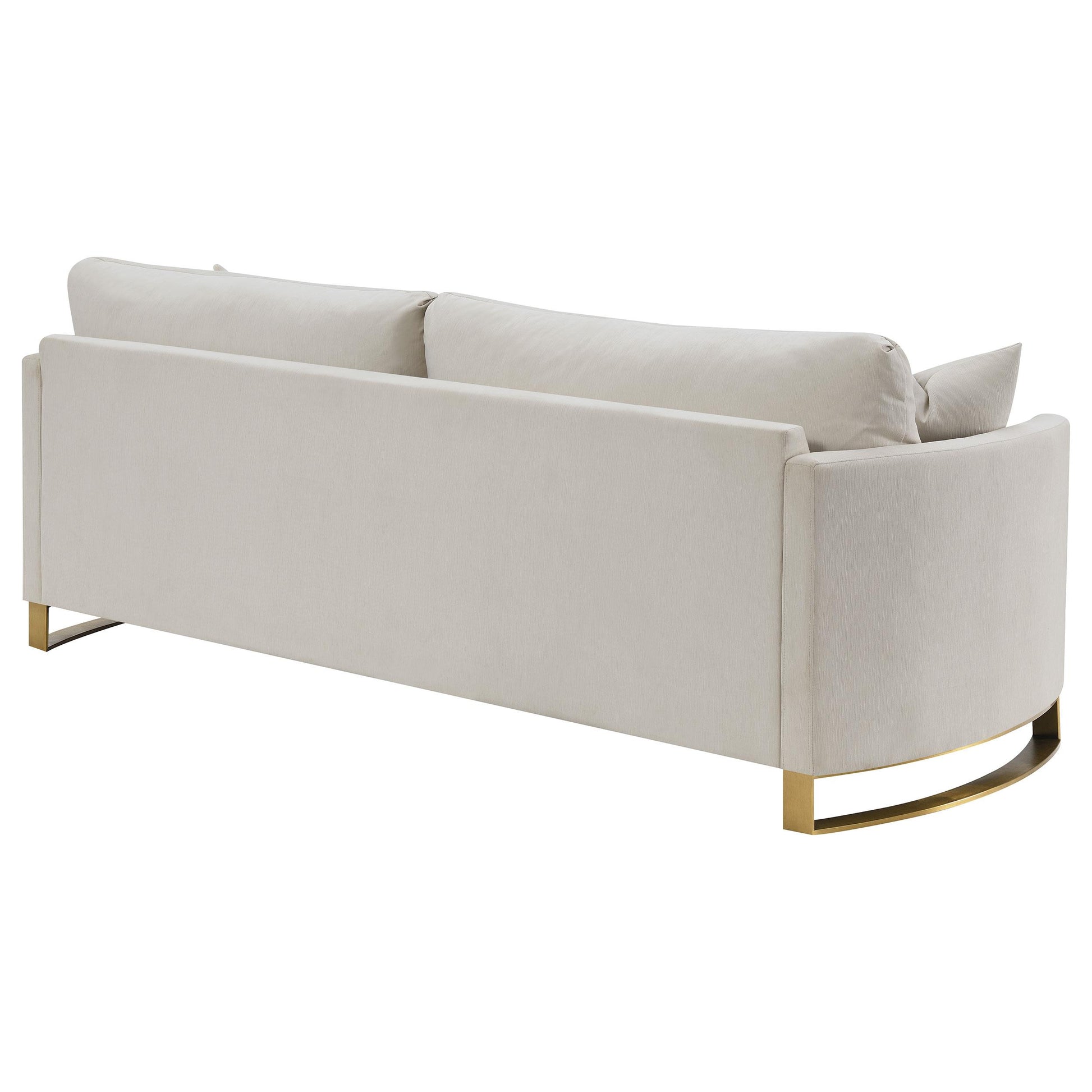  Coaster Furniture Corliss 508821 Upholstered Curved Track Arm Sofa - Beige IMAGE 6