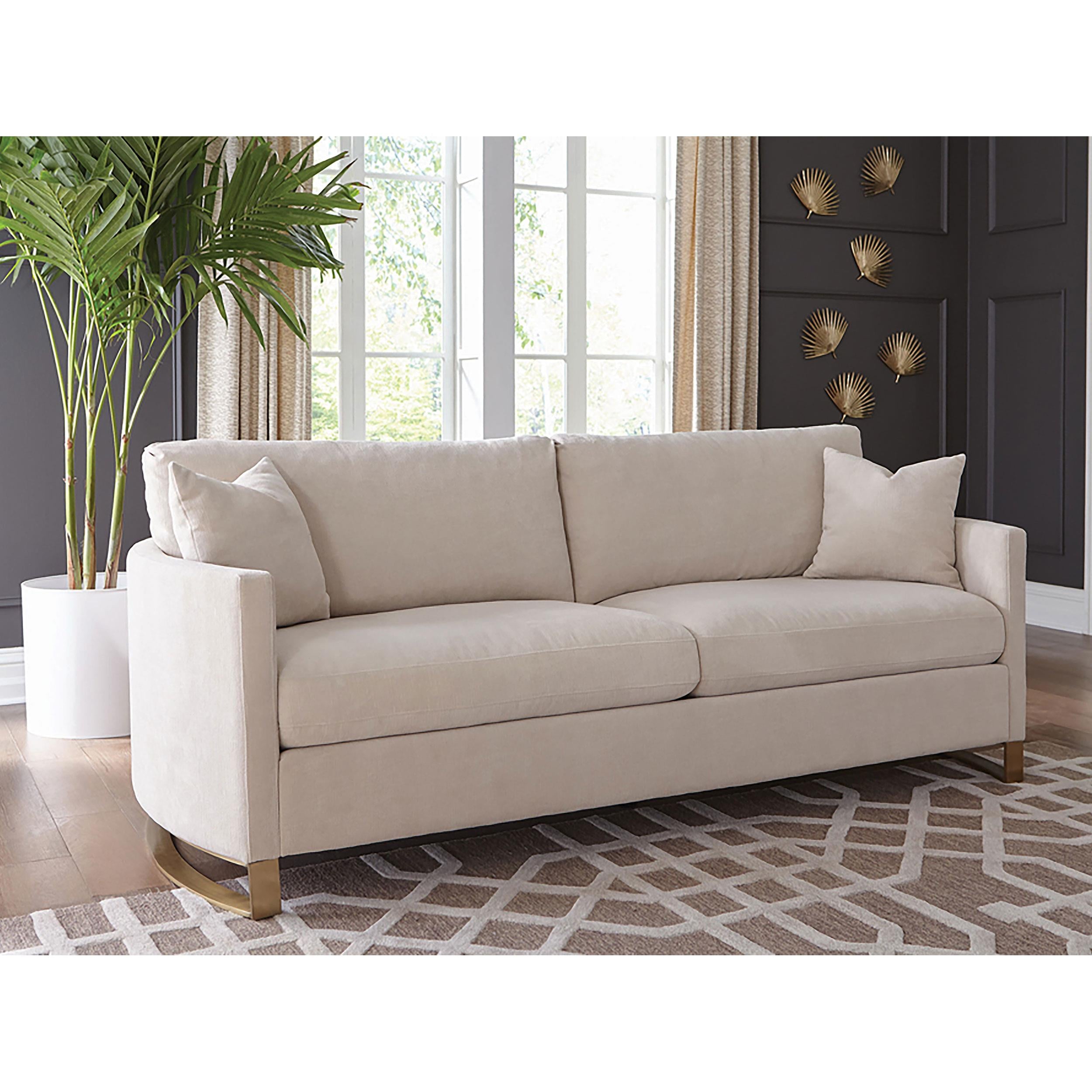  Coaster Furniture Corliss 508821 Upholstered Curved Track Arm Sofa - Beige IMAGE 8