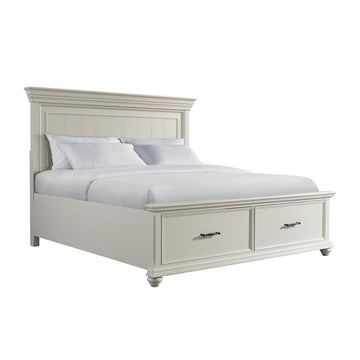  Color_White  Size_King  -- Elements International Slater Platform Bed with Storage IMAGE 1