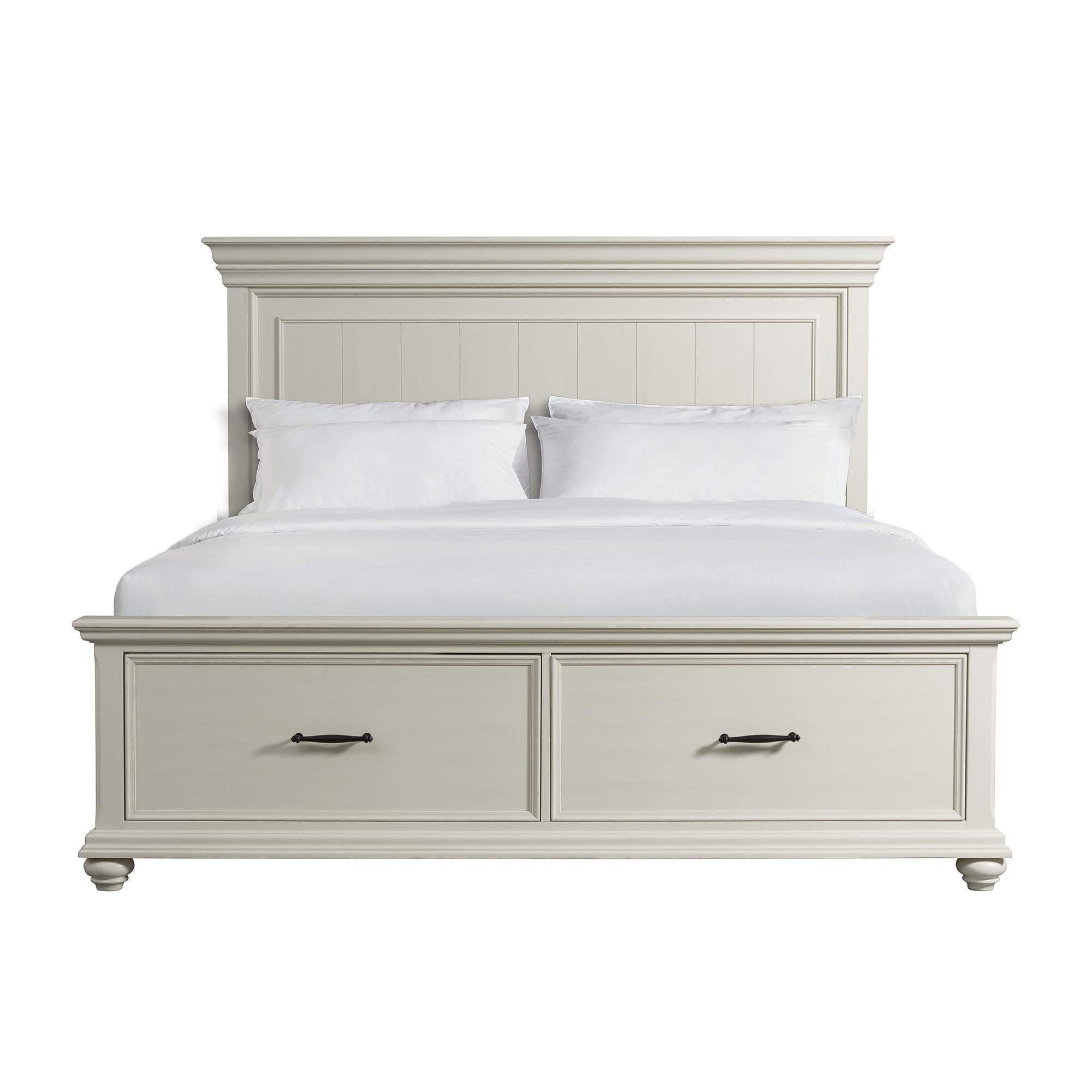  Color_White  Size_King  -- Elements International Slater Platform Bed with Storage IMAGE 2