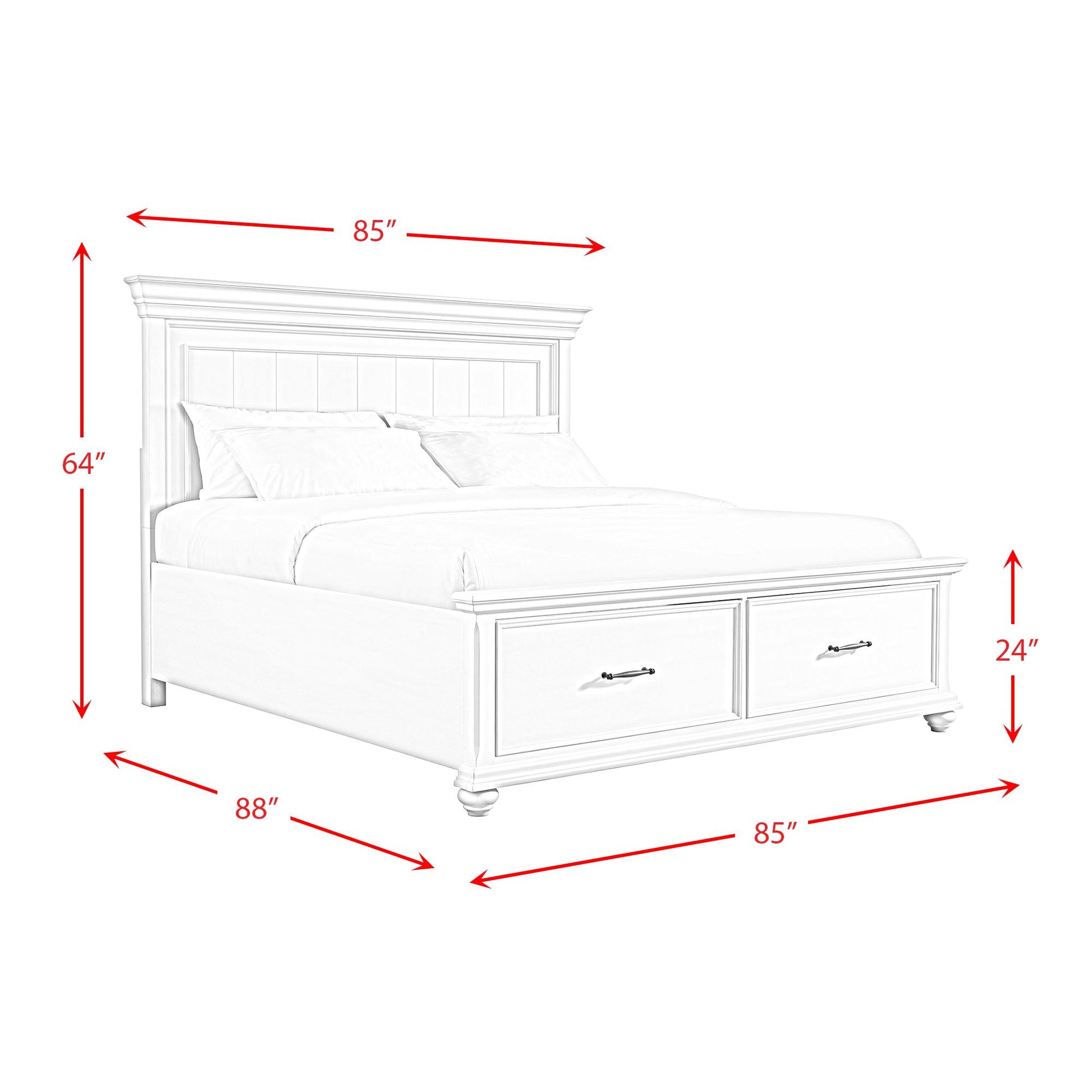  Color_Black  Size_King  --  Slater SR850KB King Platform Storage Bed - Black IMAGE 12