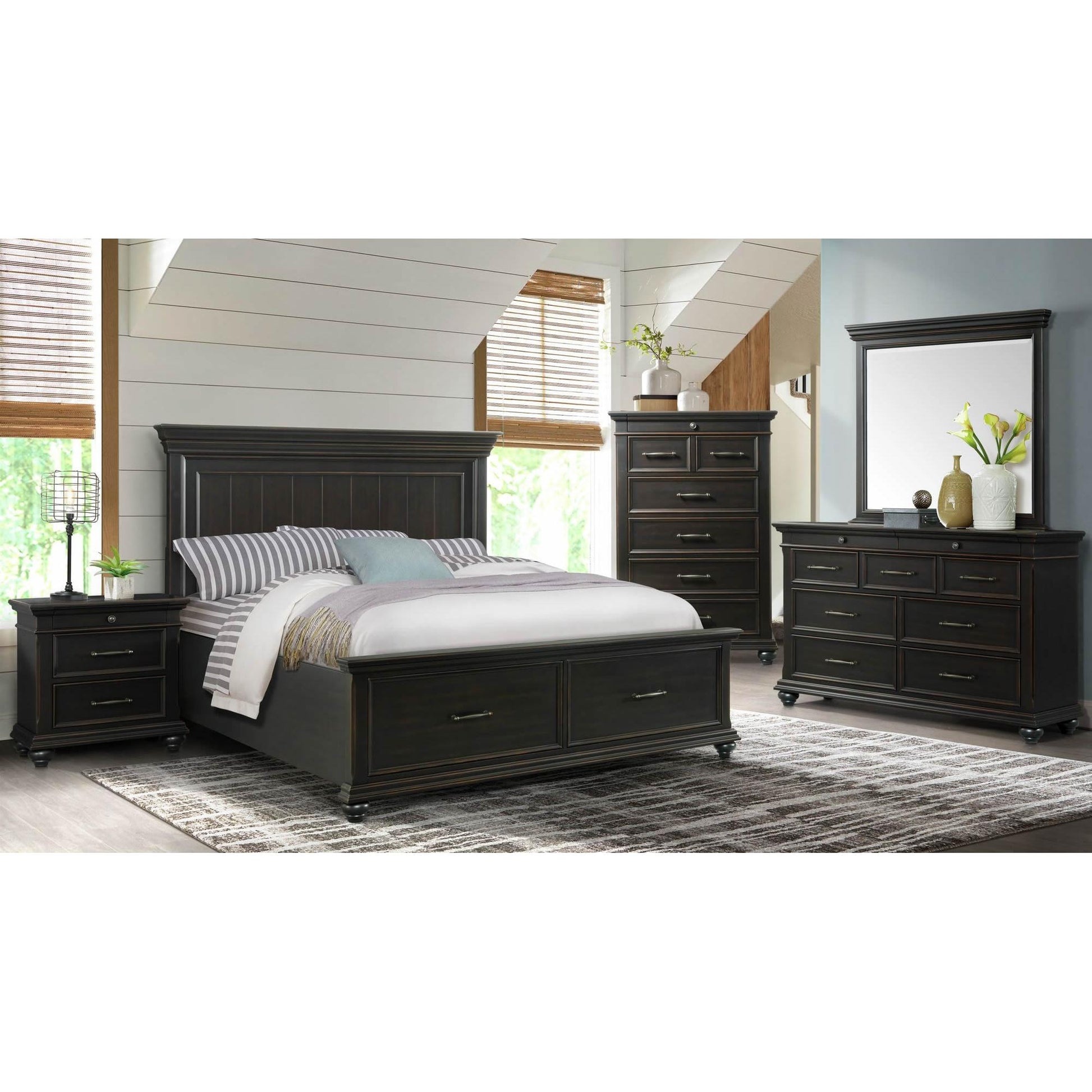  Color_Black  Size_King  --  Slater SR850KB King Platform Storage Bed - Black IMAGE 9