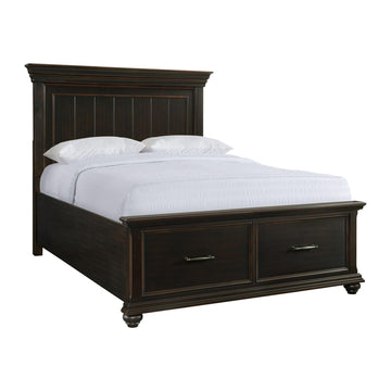  Color_Black Size_Queen -- Slater SR850QB Queen Platform Storage Bed - Black IMAGE 1