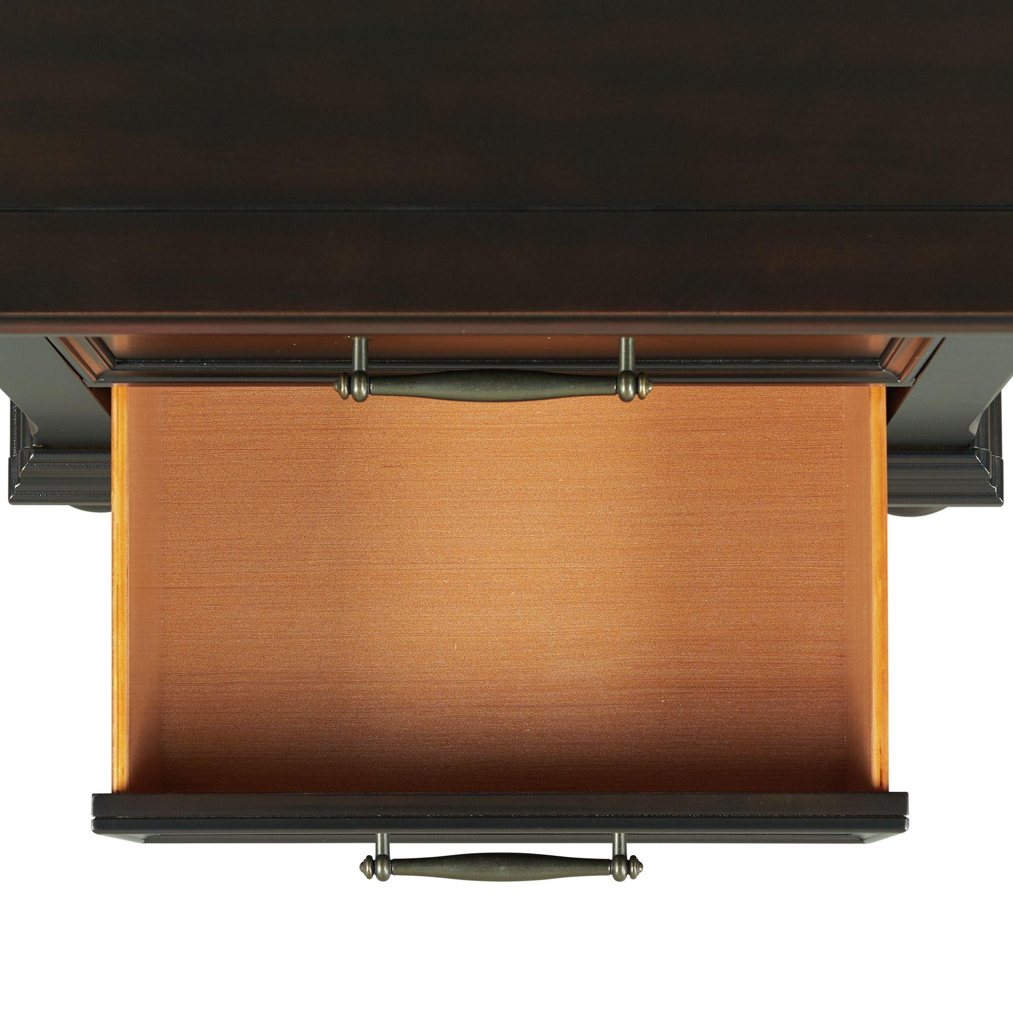  Elements International Slater SR800NS 3-Drawer Nightstand with USB Ports - Black IMAGE 5