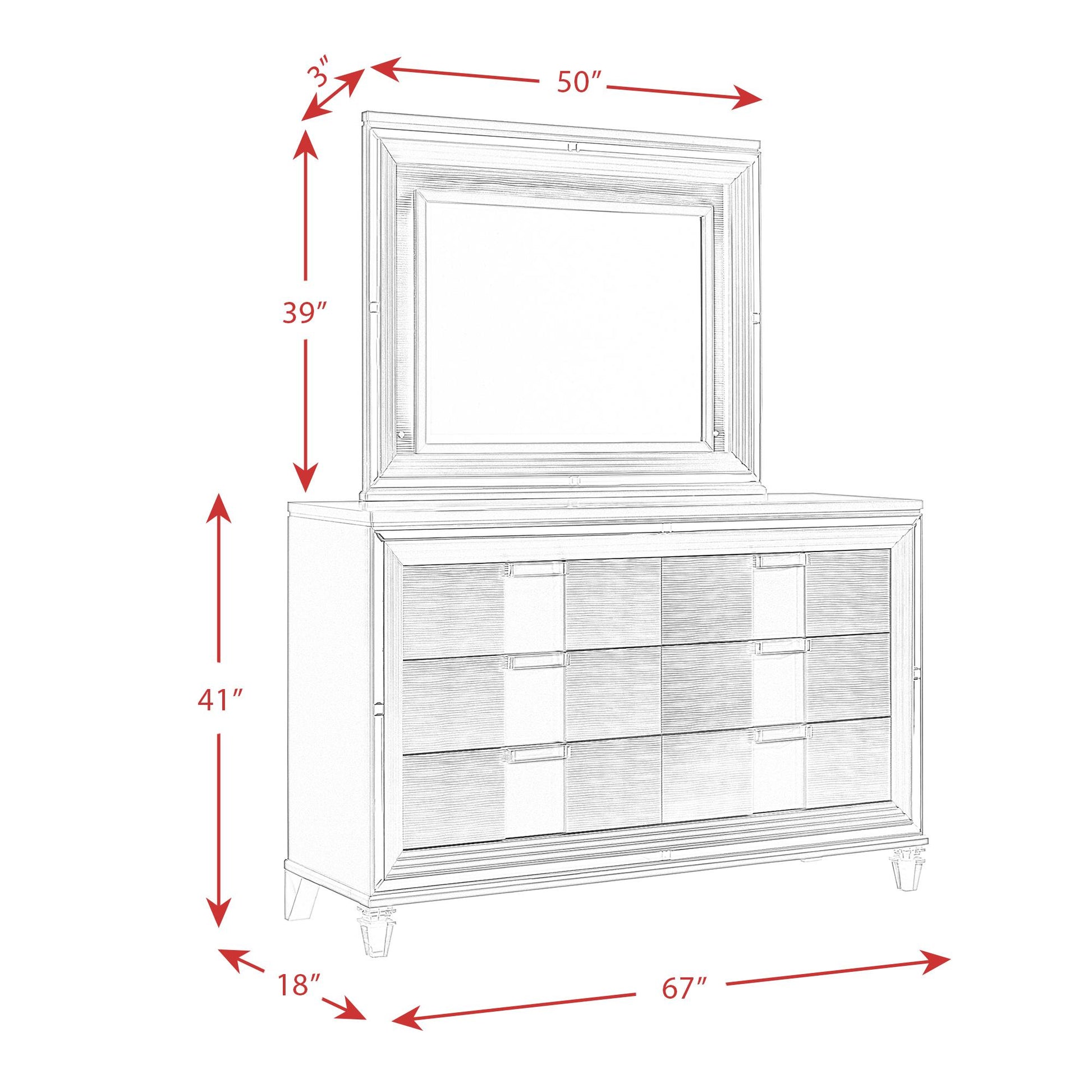  Elements International Twenty Nine TN600DRMR Dresser w/ Mood Lighting Mirror IMAGE 13