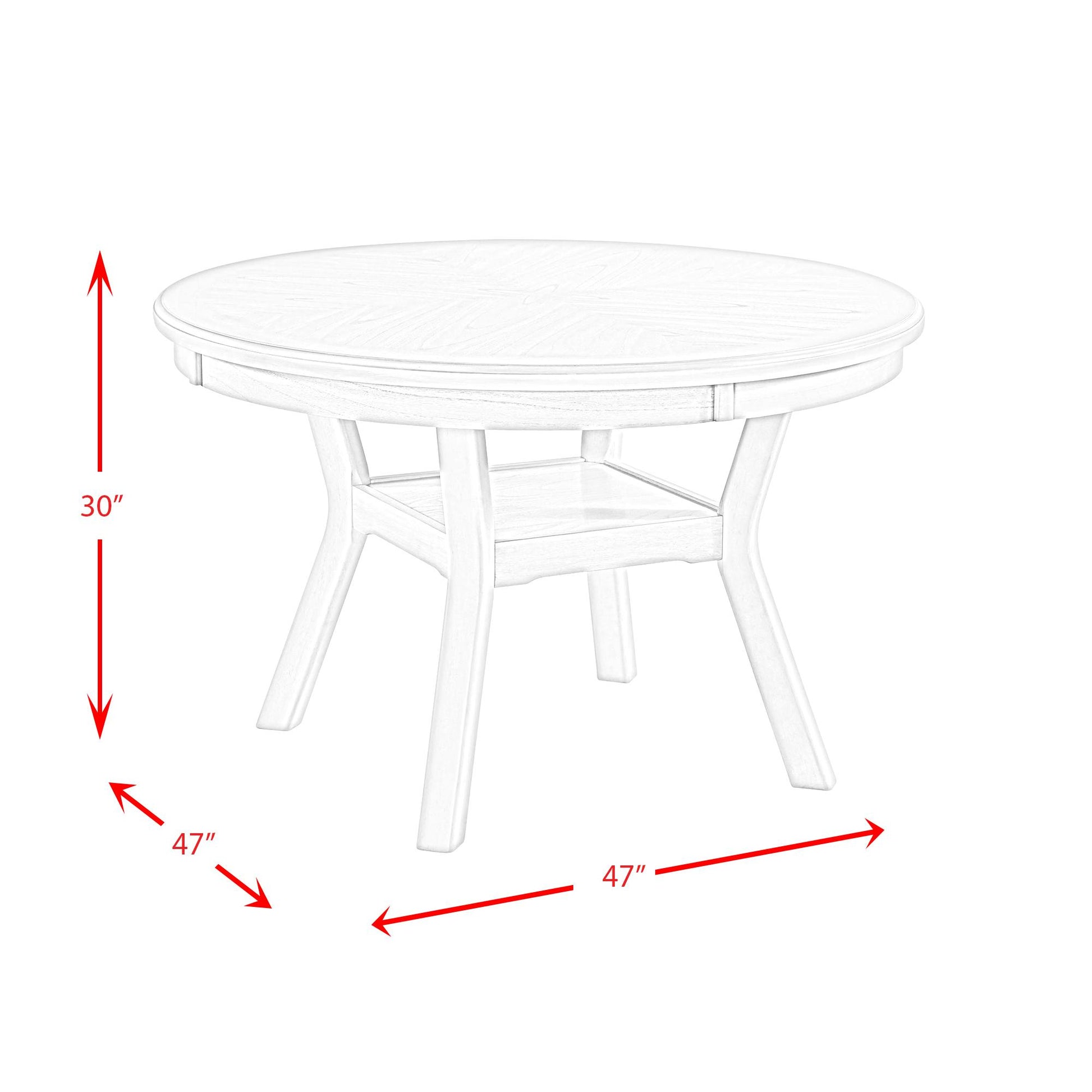  Elements International Amherst DAH700DT Dining Table - Bisque IMAGE 9
