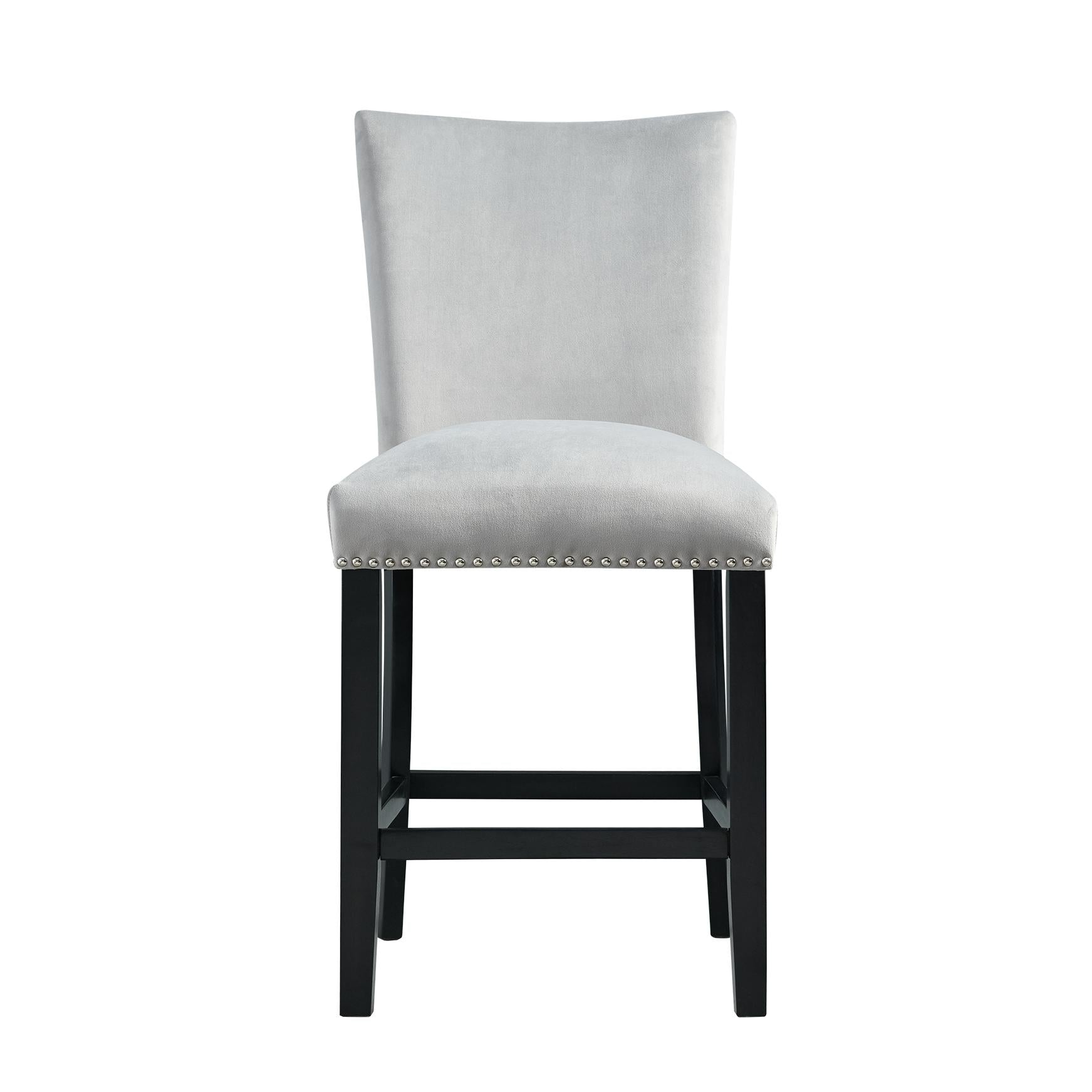  Elements International Francesca CFC300CVSC Counter Height Dining Chair - Gray IMAGE 2