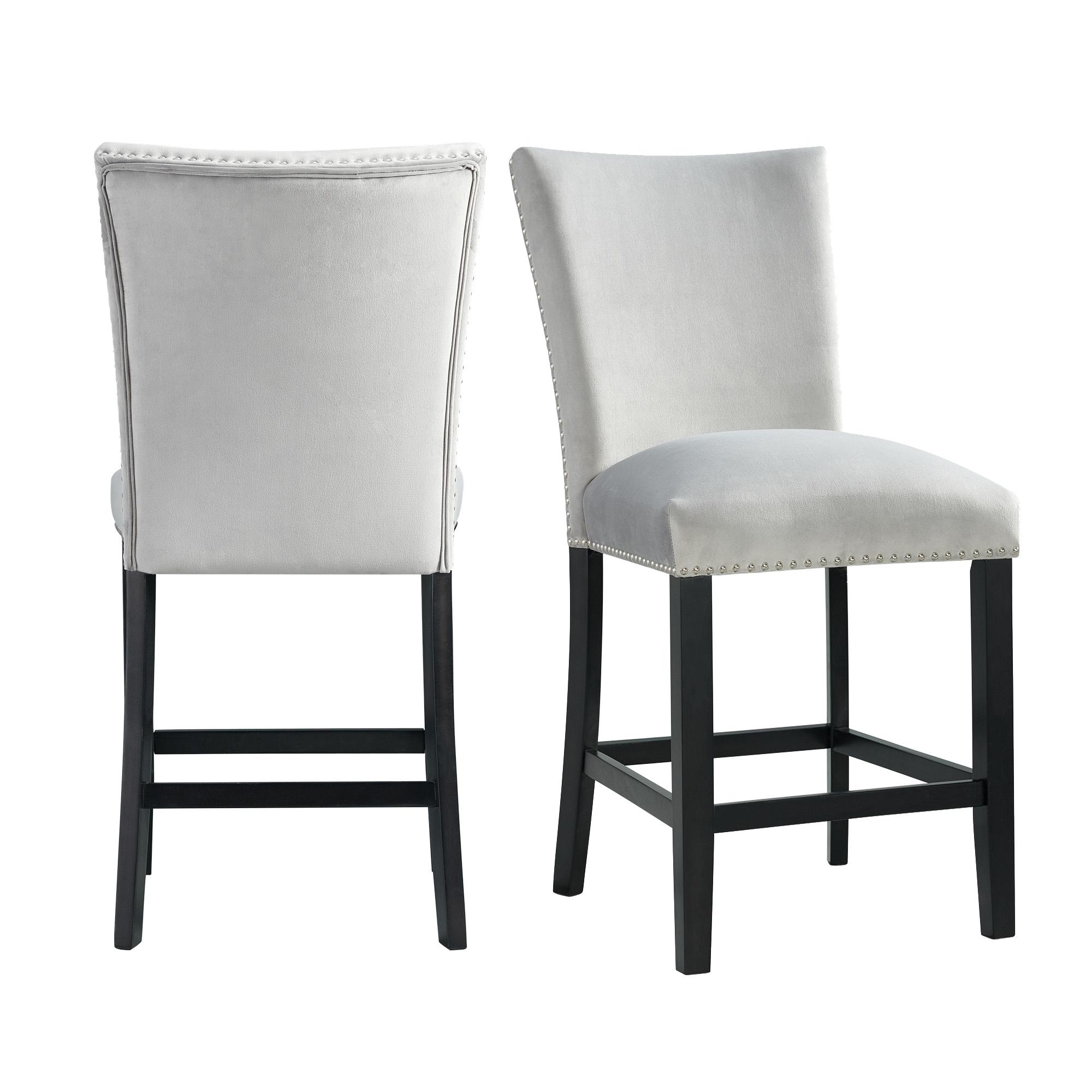  Elements International Francesca CFC300CVSC Counter Height Dining Chair - Gray IMAGE 7