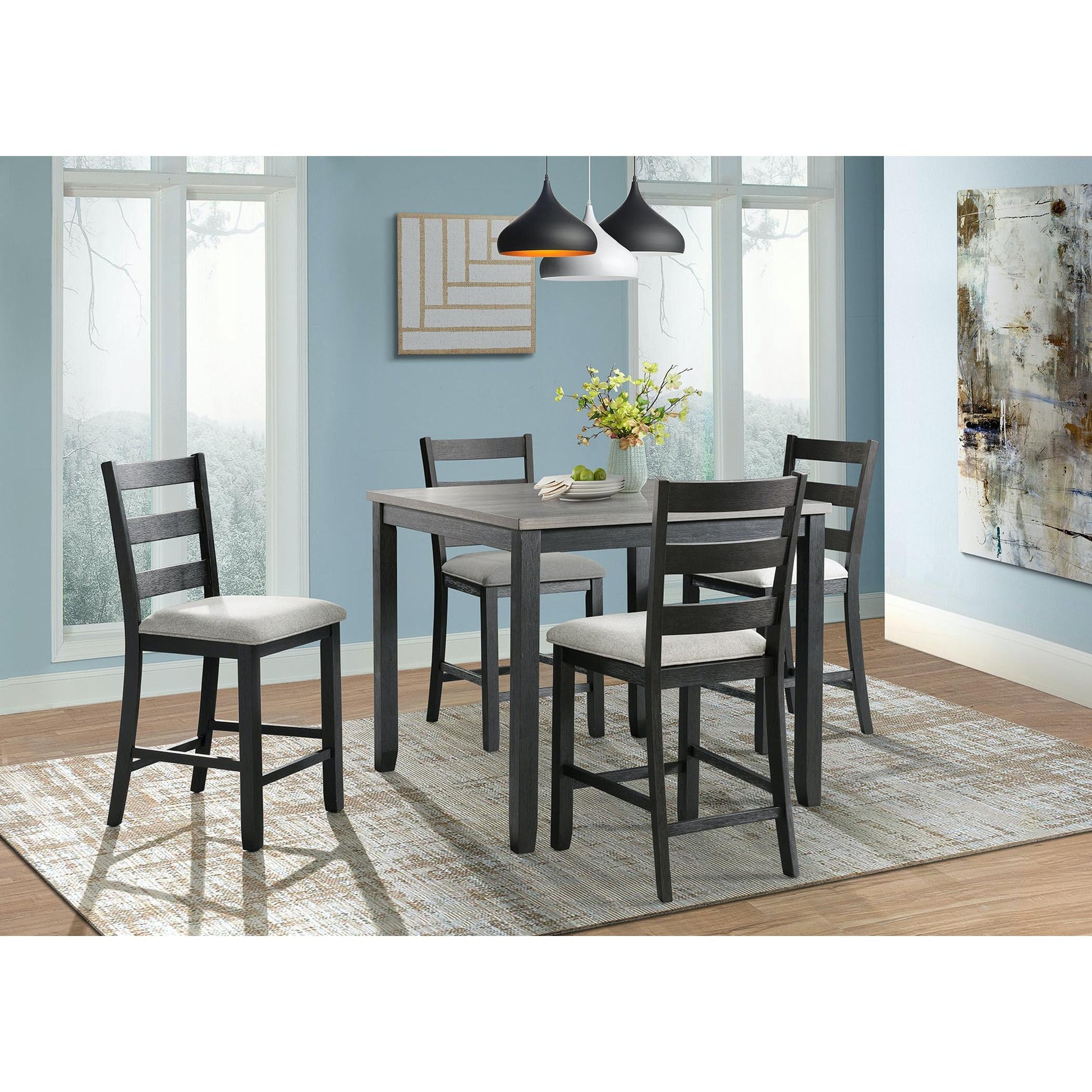 Elements International Martin Gray DMT3005CS 5 pc Counter Height Dinette IMAGE 1