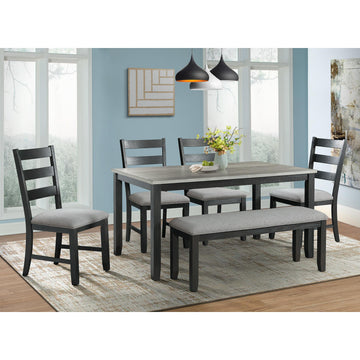 Elements International Martin Gray DMT3006DS 6 pc Dinette IMAGE 1
