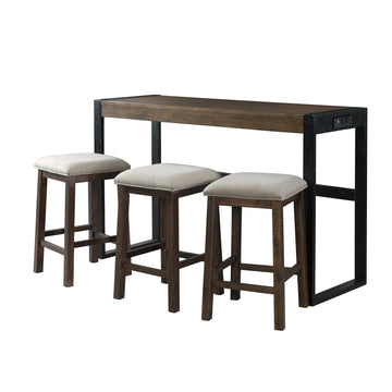  Elements International Caesar TCA100BTSP 4 pc Counter Height Dinette IMAGE 1