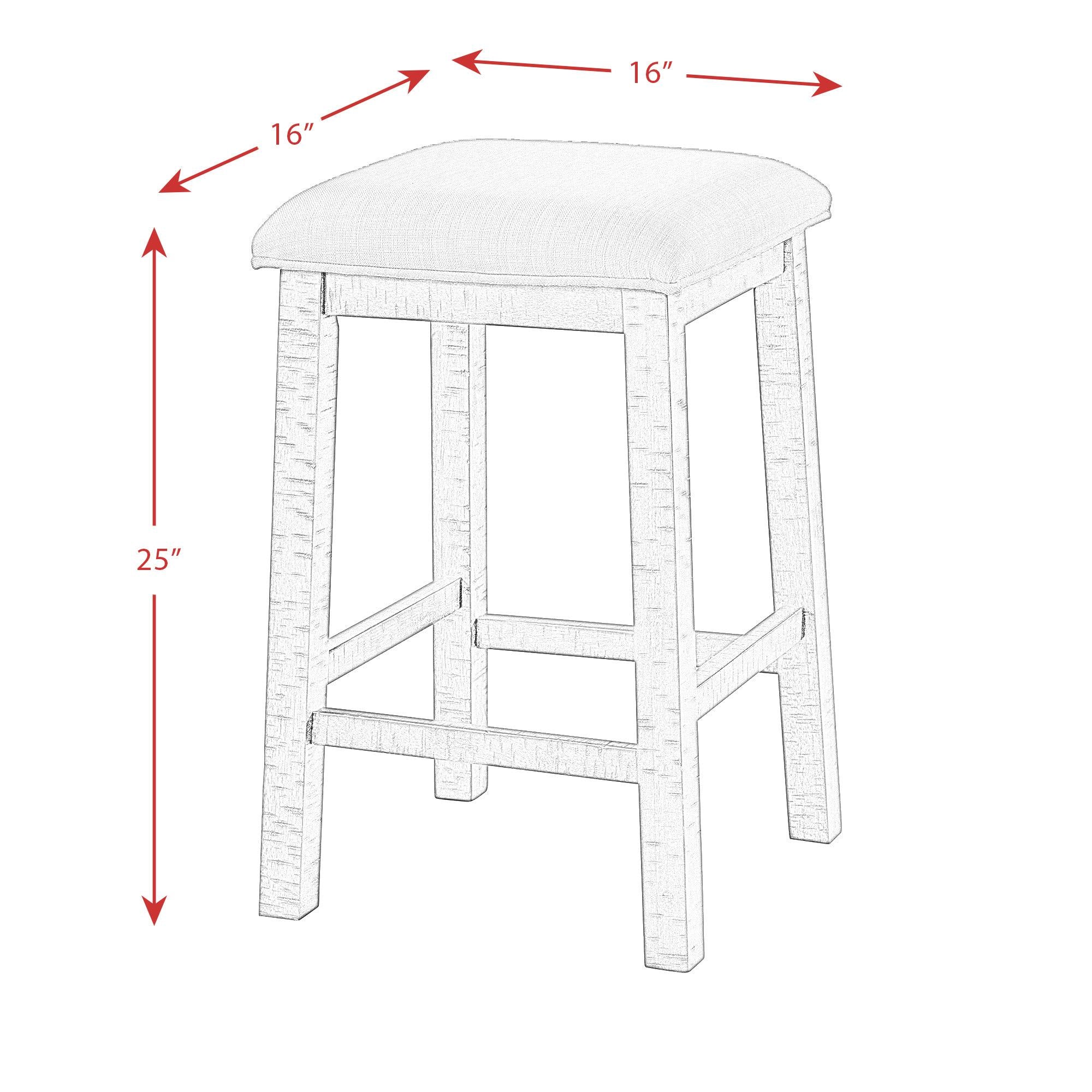  Elements International Caesar TCA100BTSP 4 pc Counter Height Dinette IMAGE 19