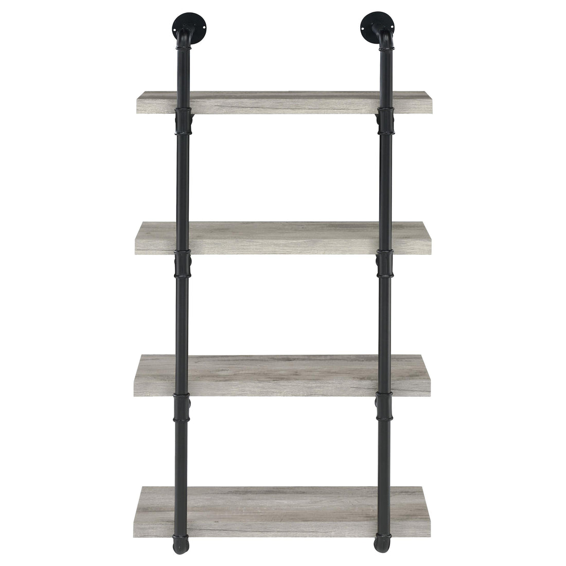  Coaster Furniture Elmcrest 804416 24-inch 4-shelf Wall Bookshelf - Grey Driftwood IMAGE 1