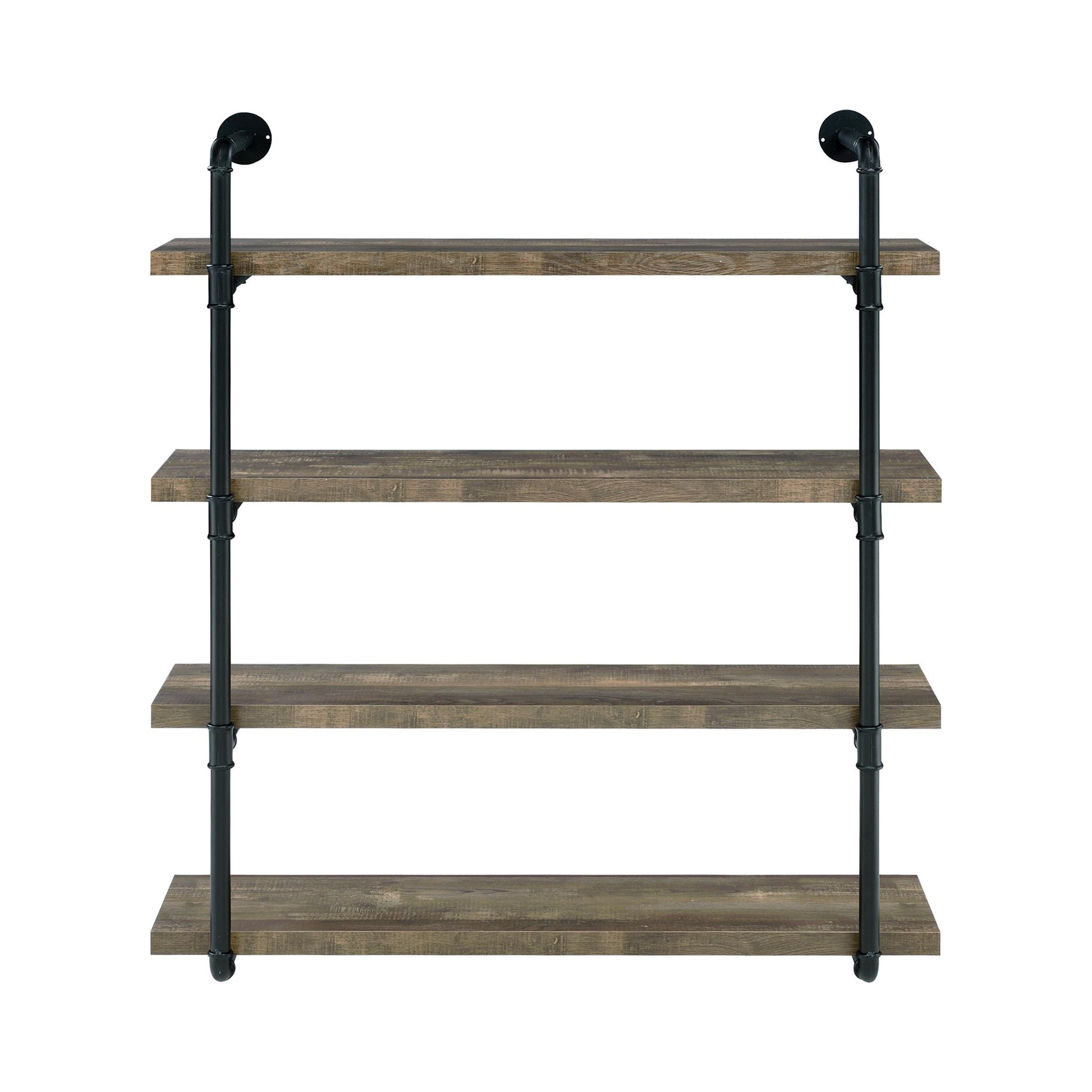  Coaster Furniture Elmcrest 804417 39-inch 4-shelf Wall Bookshelf - Rustic Oak IMAGE 2