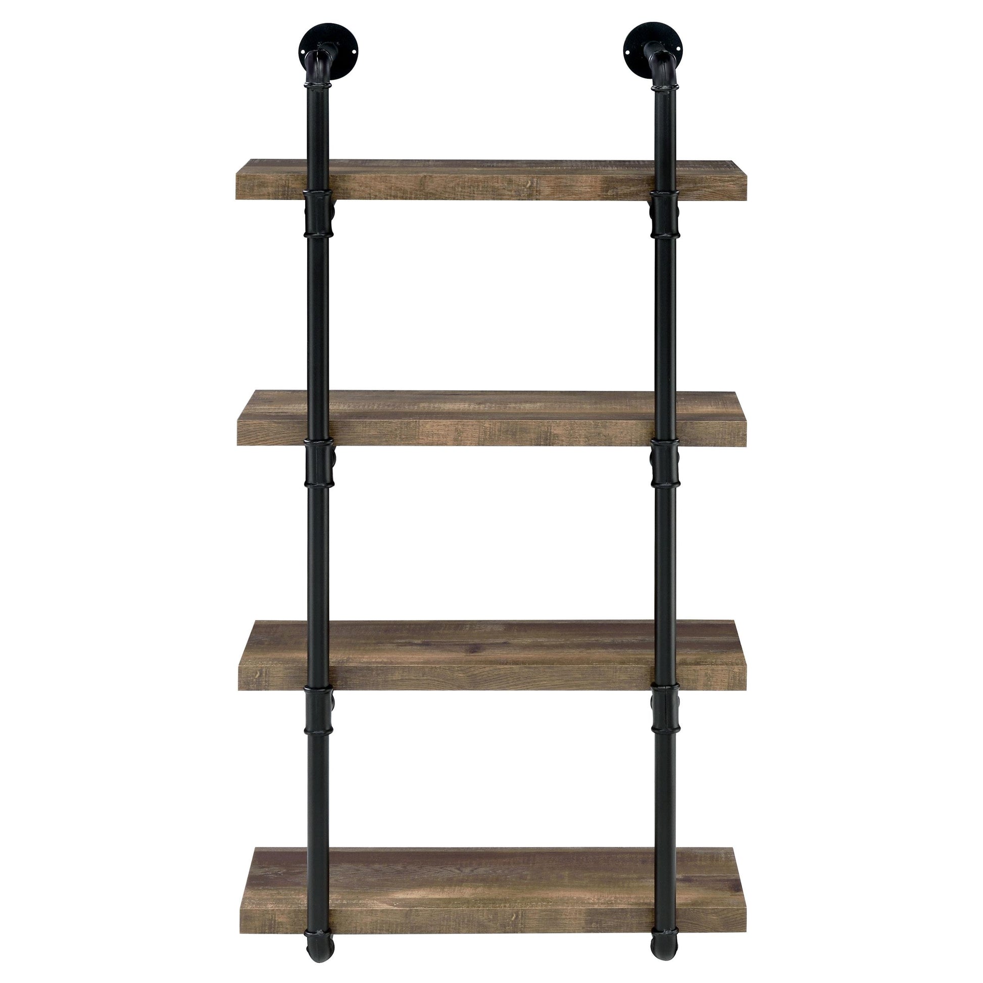  Coaster Furniture Elmcrest 804426 24-inch 4-shelf Wall Bookshelf - Rustic Oak IMAGE 2