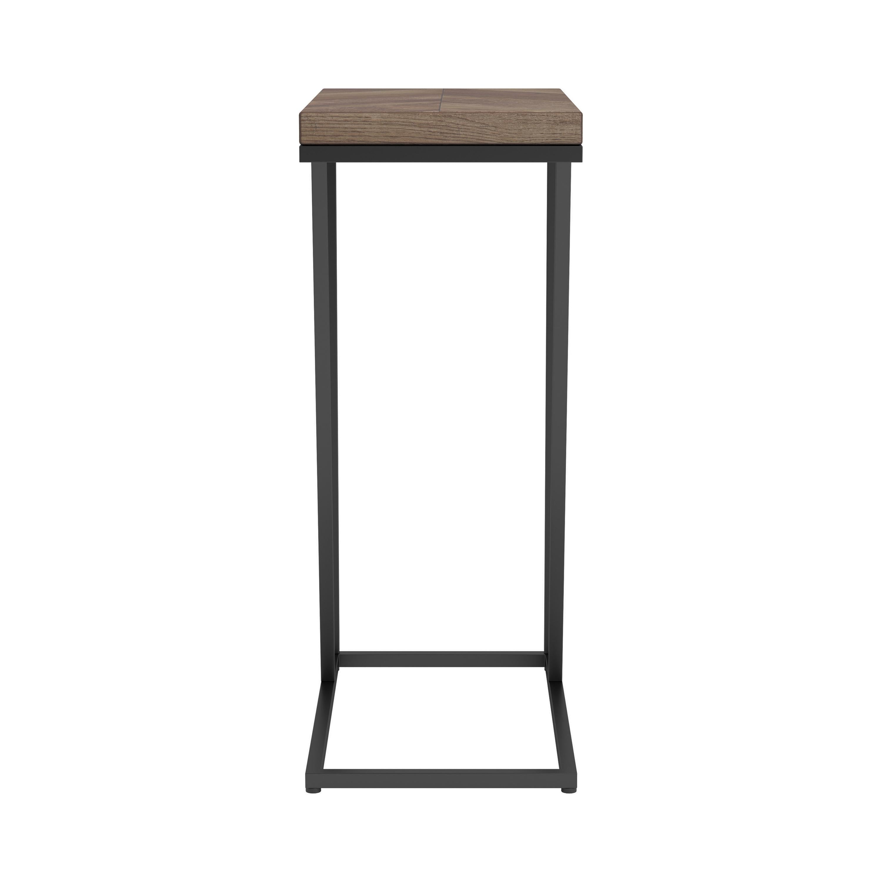 Coaster Furniture Sergio 931147 Engineered Wood C-Shaped Side Table - Rustic Tobacco IMAGE 4