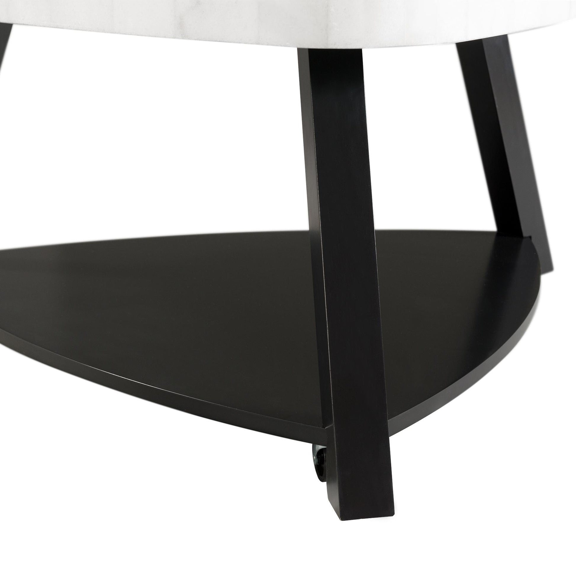  Elements International Trinity CTN100CT White Marble Top Coffee Table IMAGE 6