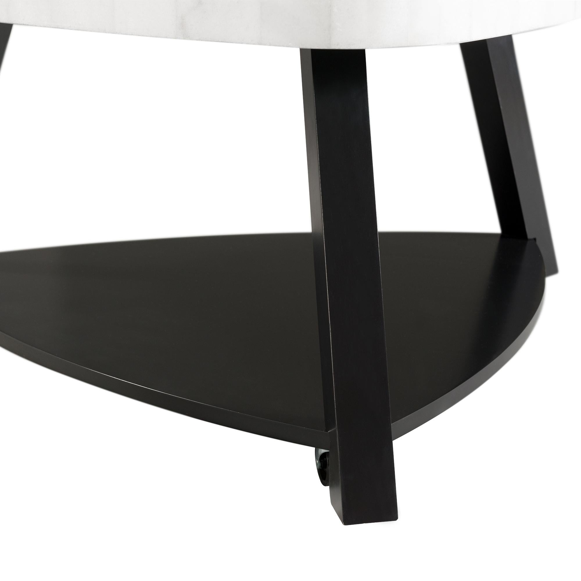  Elements International Trinity CTN100CT White Marble Top Coffee Table IMAGE 6