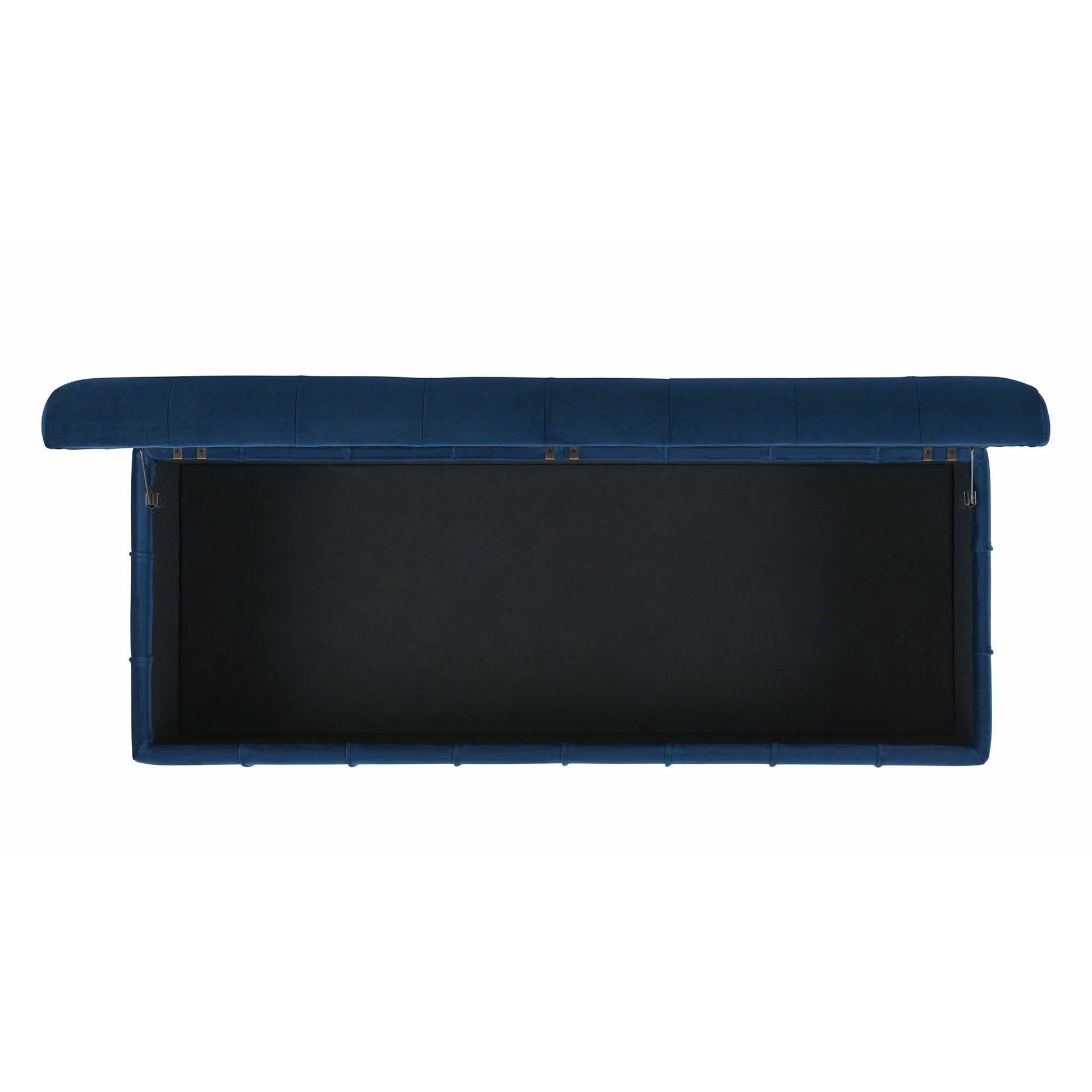  Elements International Crosby Tufted Storage Ottoman - Cobalt IMAGE 8