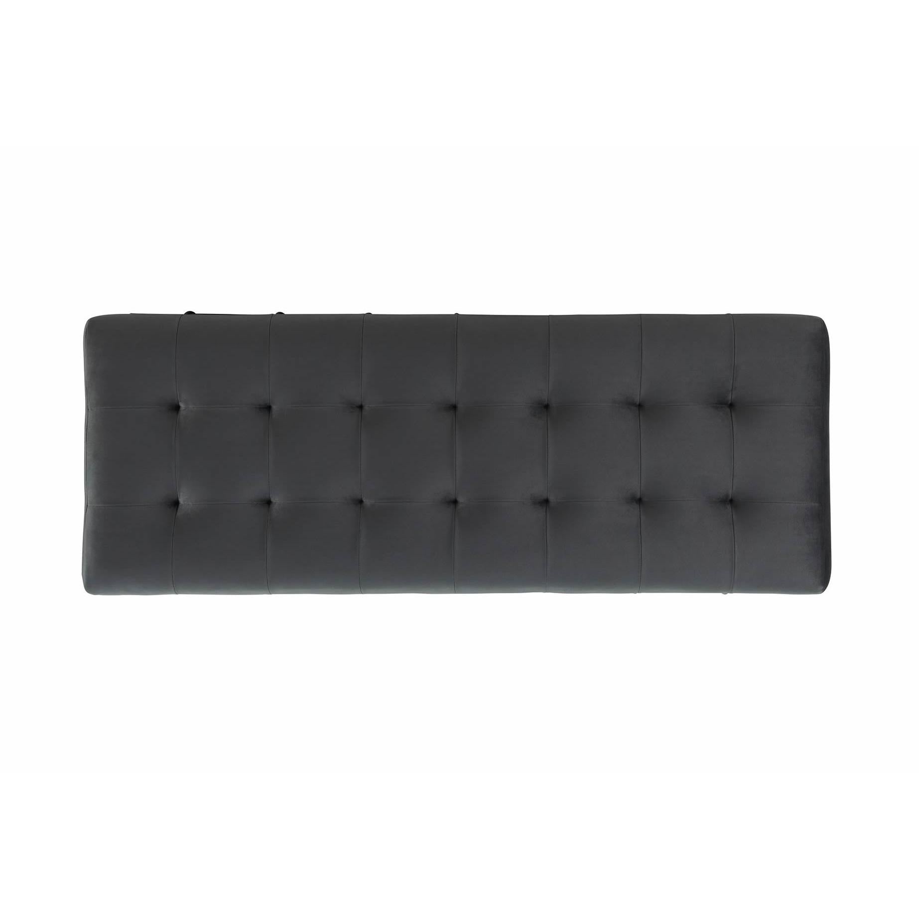  Elements International Crosby Tufted Storage Ottoman - Gun Metal IMAGE 7