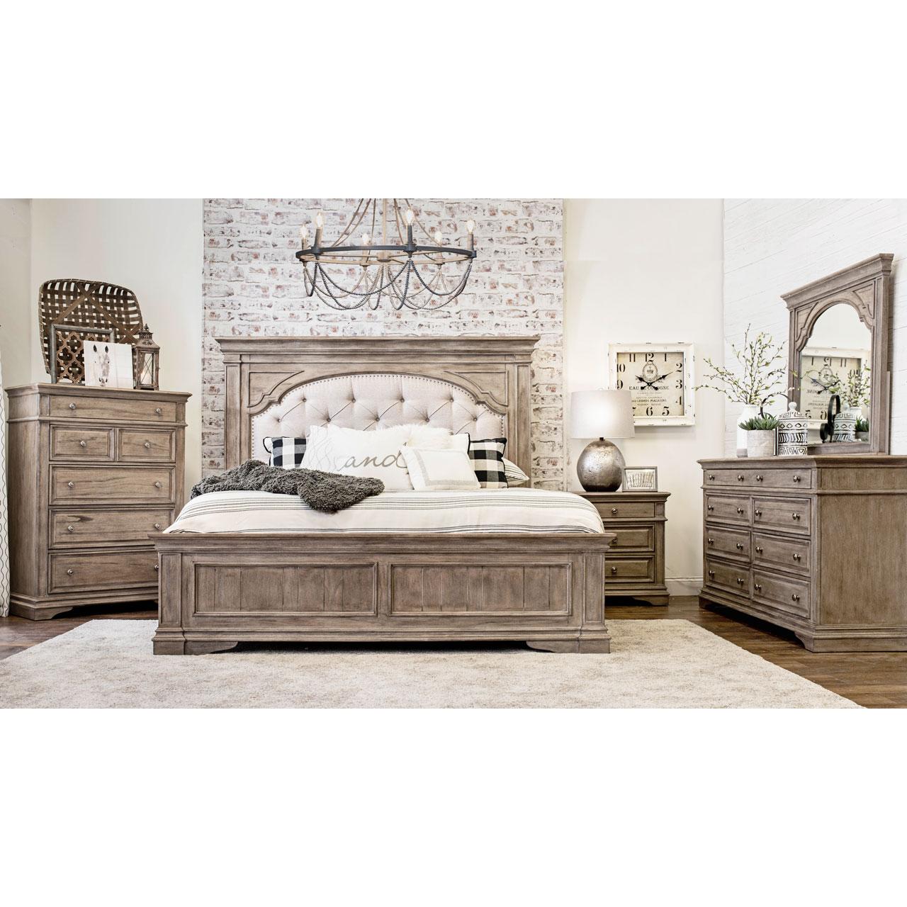  Steve Silver Furniture Highland Park HP900 King Panel Bed - Driftwood IMAGE 5