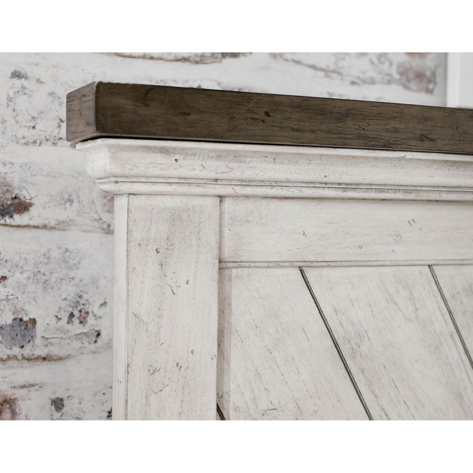  Steve Silver Furniture Bear Creek BC900 King Panel Bed - White Smoke IMAGE 2