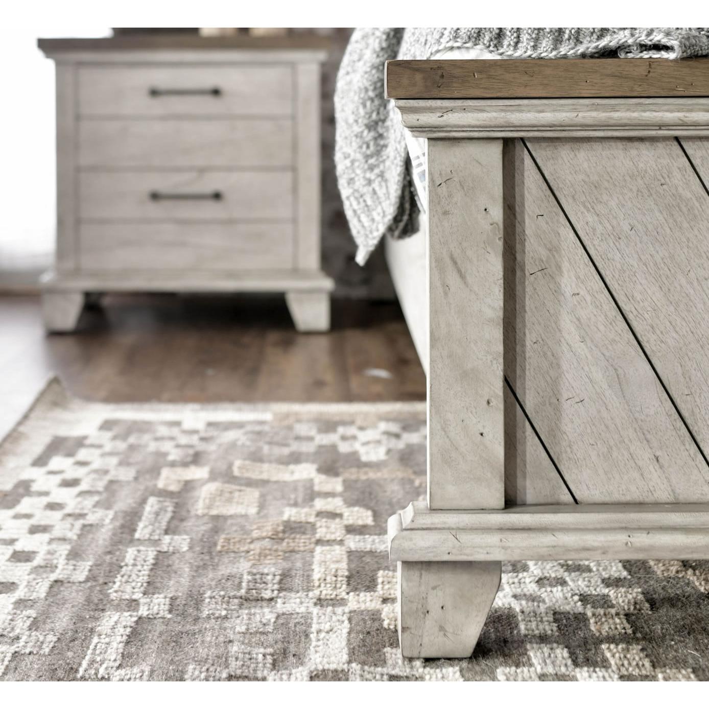  Steve Silver Furniture Bear Creek BC900 King Panel Bed - White Smoke IMAGE 4