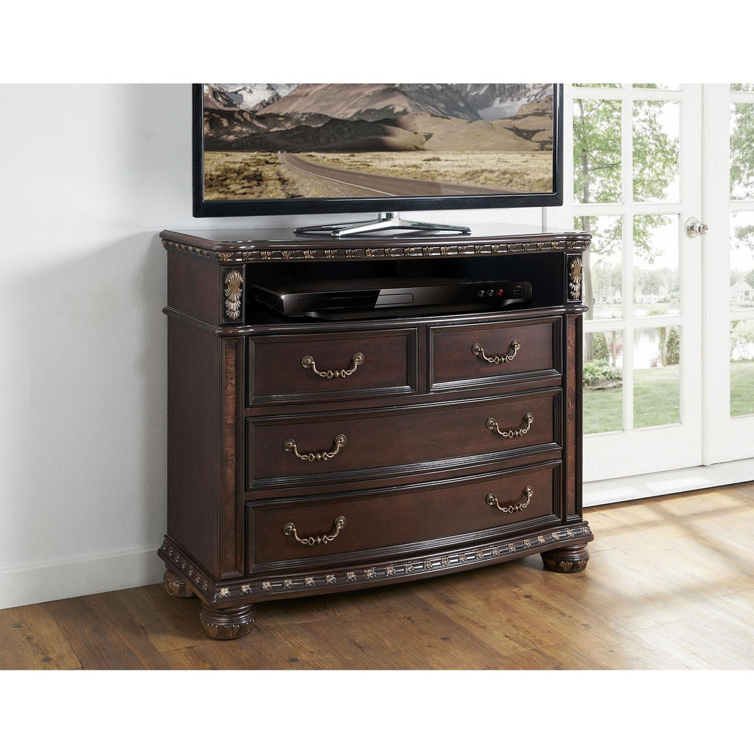  Steve Silver Furniture Monte Carlo RE163SS-135 Media Chest IMAGE 1