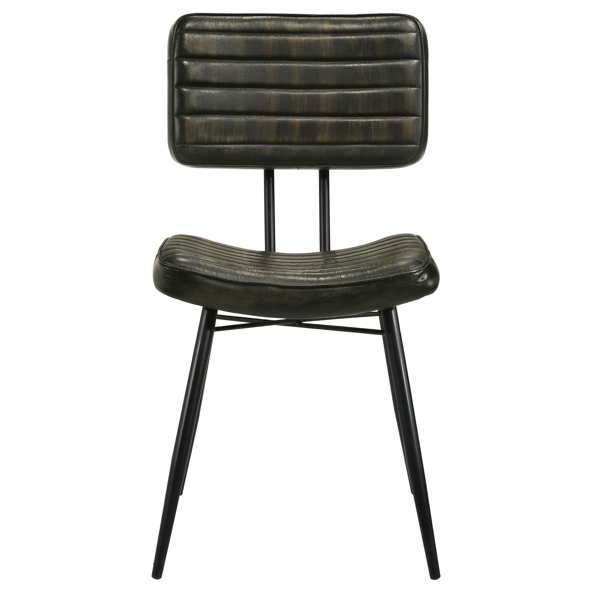  Coaster Furniture Misty 110652 Leather Upholstered Dining Chair - Espresso IMAGE 2