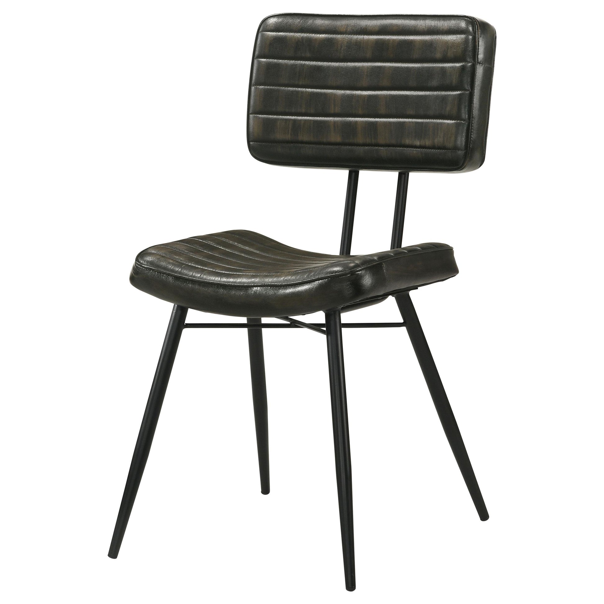  Coaster Furniture Misty 110652 Leather Upholstered Dining Chair - Espresso IMAGE 3