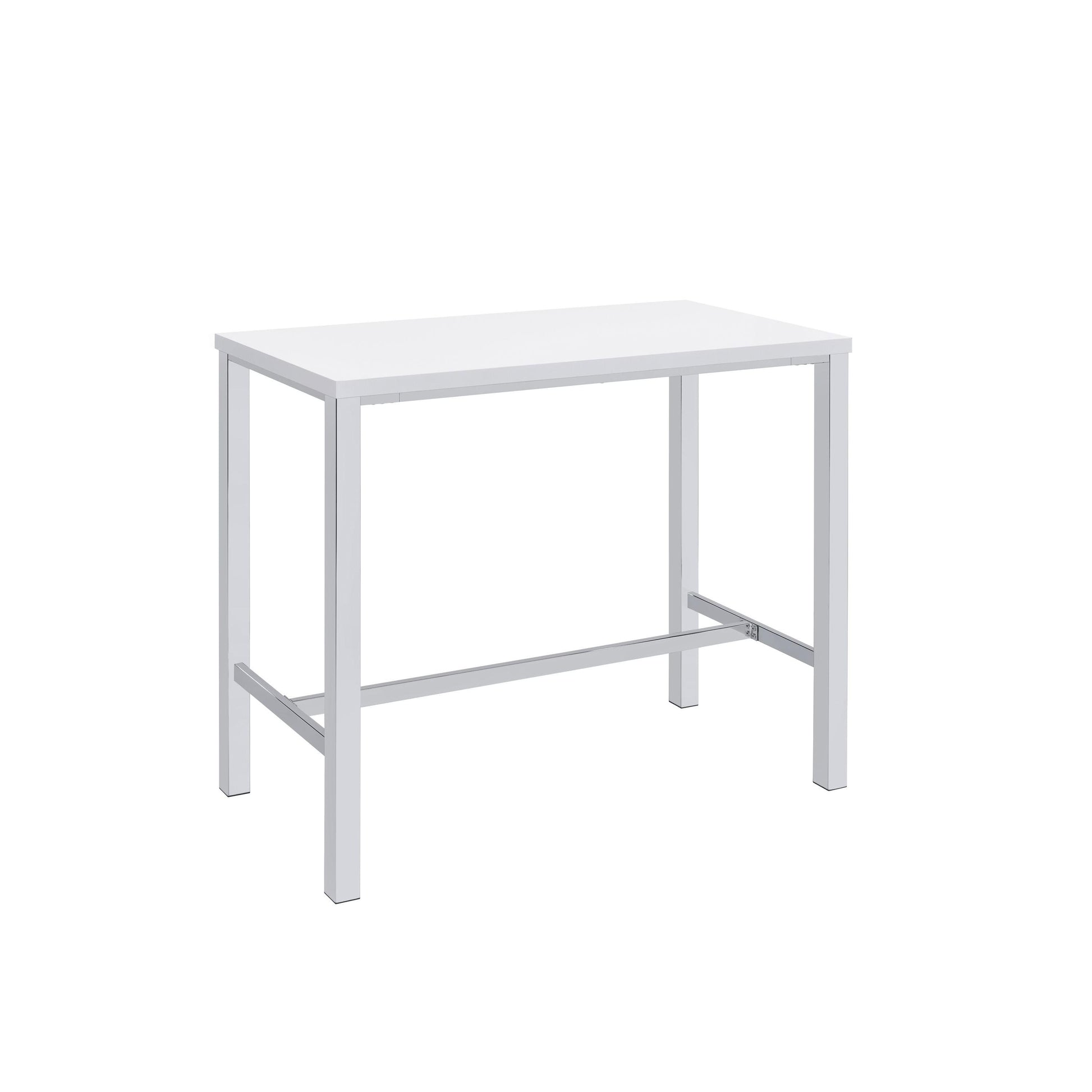  Coaster Furniture Natividad 182525 5-piece Pub Height Bar Table Set - White High Gloss IMAGE 2
