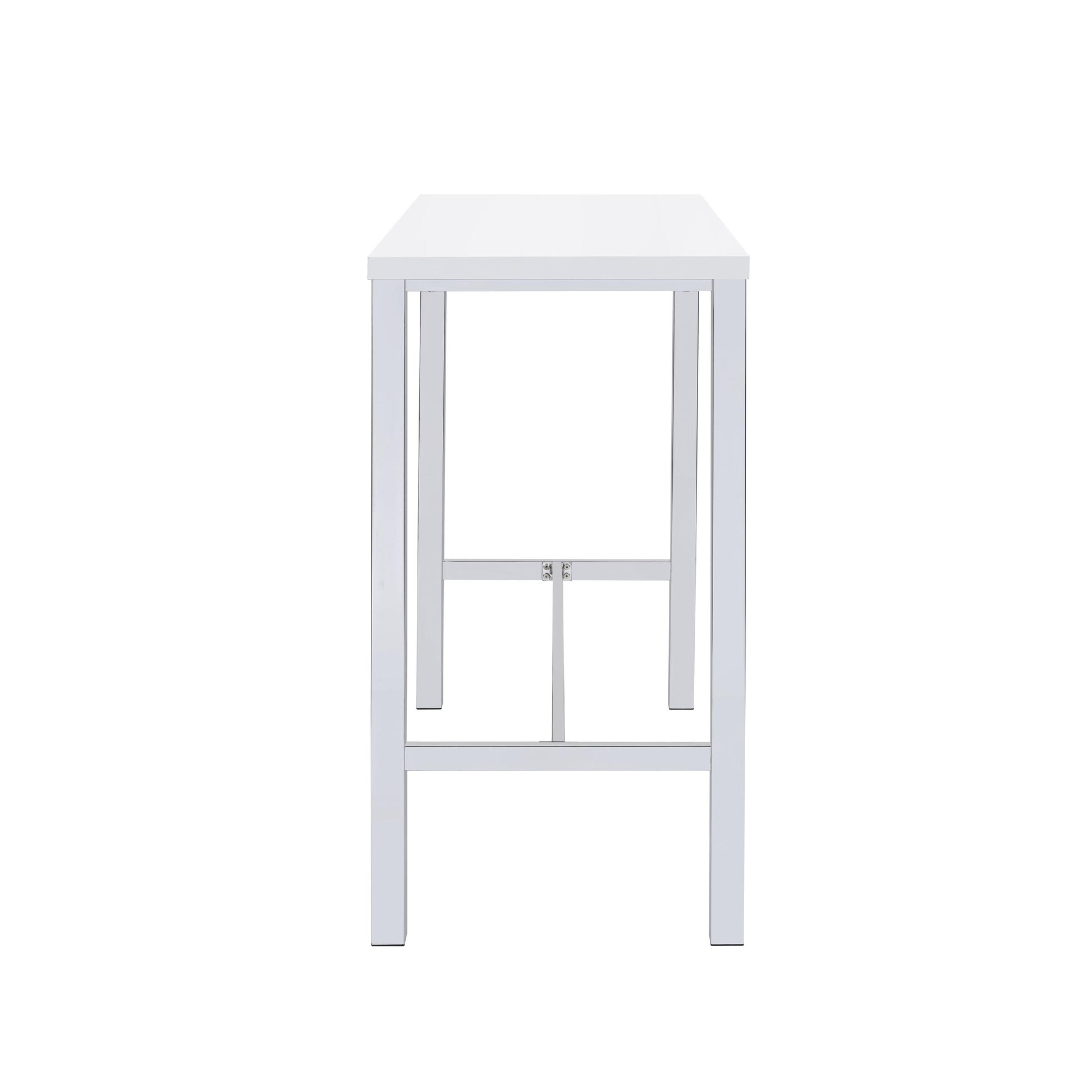  Coaster Furniture Natividad 182525 5-piece Pub Height Bar Table Set - White High Gloss IMAGE 4