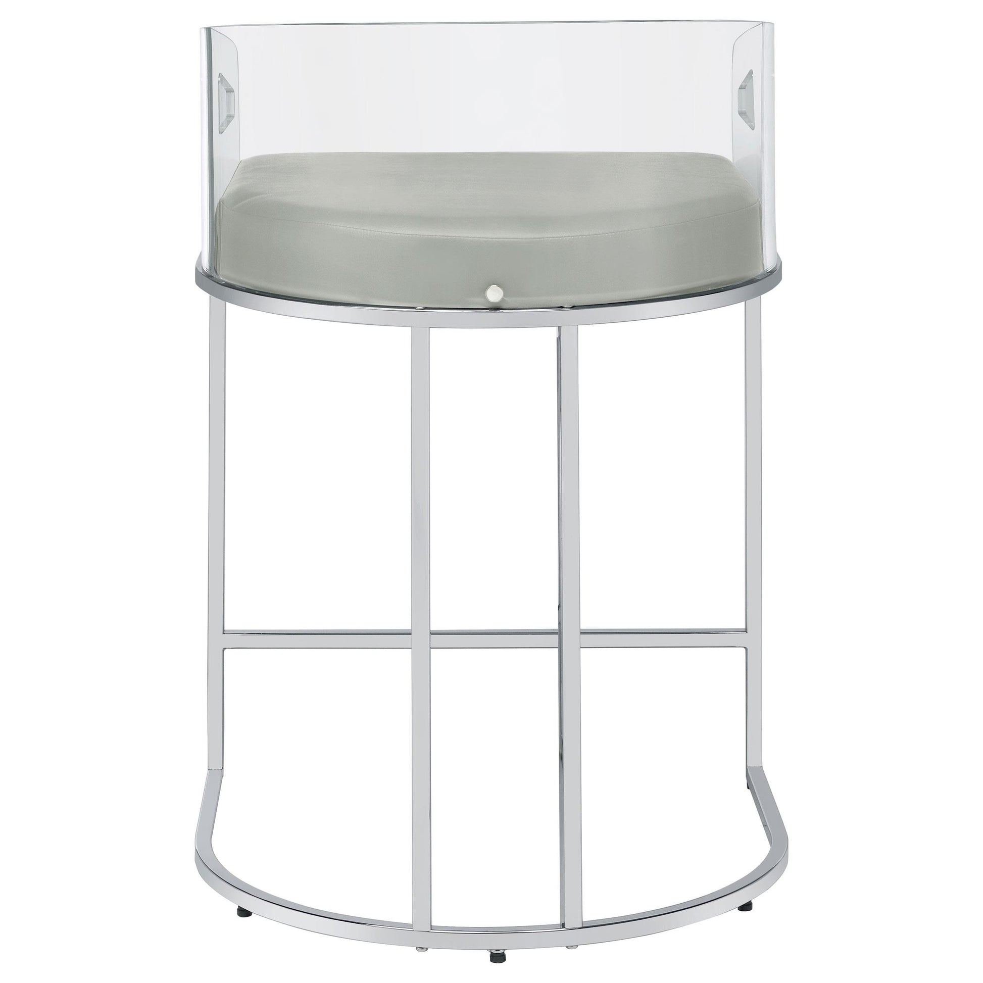  Coaster Furniture Thermosolis 183405 Clear Acrylic Counter Chair - Chrome IMAGE 6