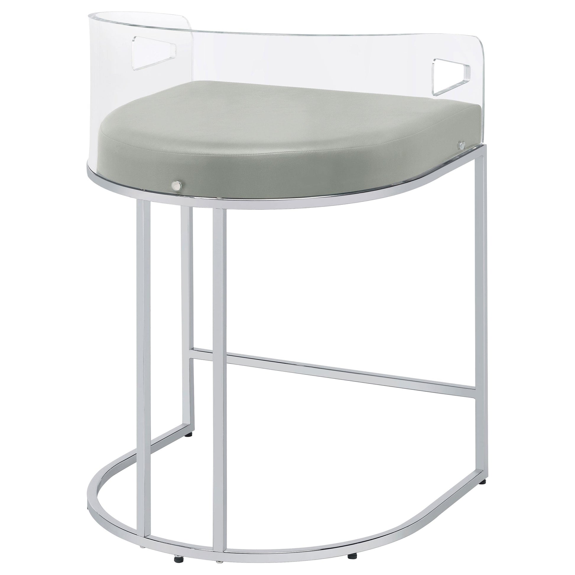  Coaster Furniture Thermosolis 183405 Clear Acrylic Counter Chair - Chrome IMAGE 7