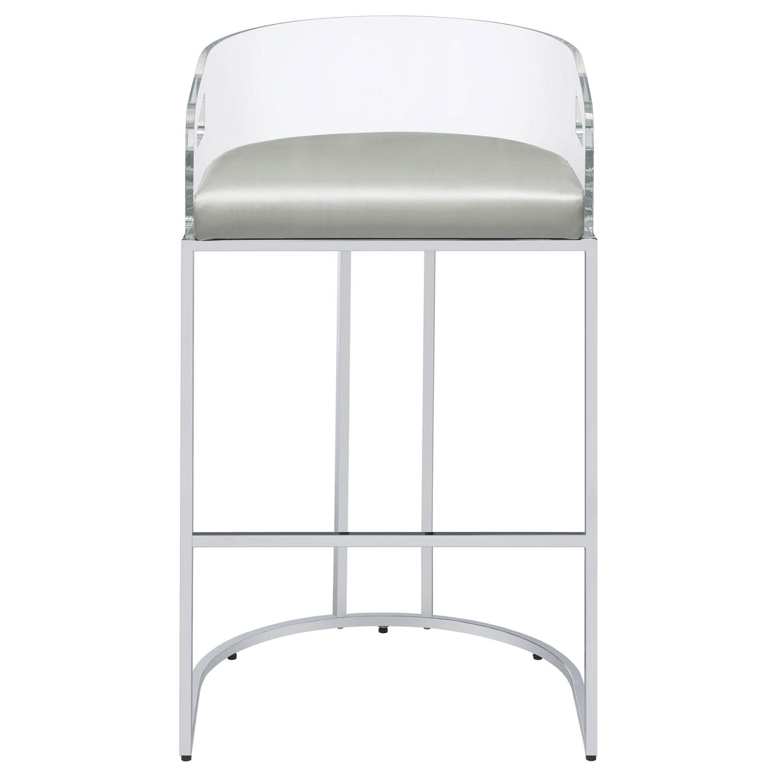  Coaster Furniture Thermosolis 183406 Clear Acrylic Bar Chair - Chrome IMAGE 1