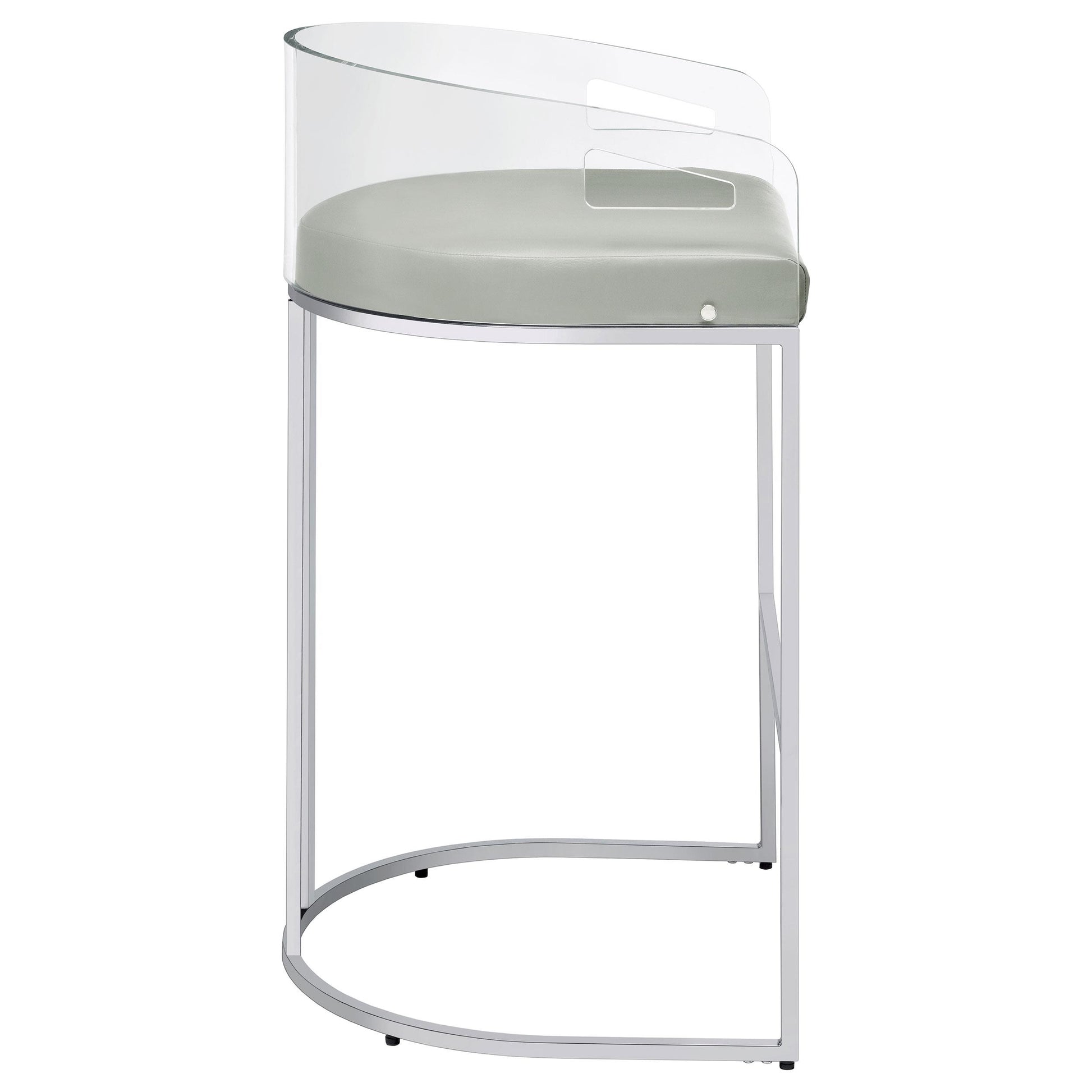  Coaster Furniture Thermosolis 183406 Clear Acrylic Bar Chair - Chrome IMAGE 8