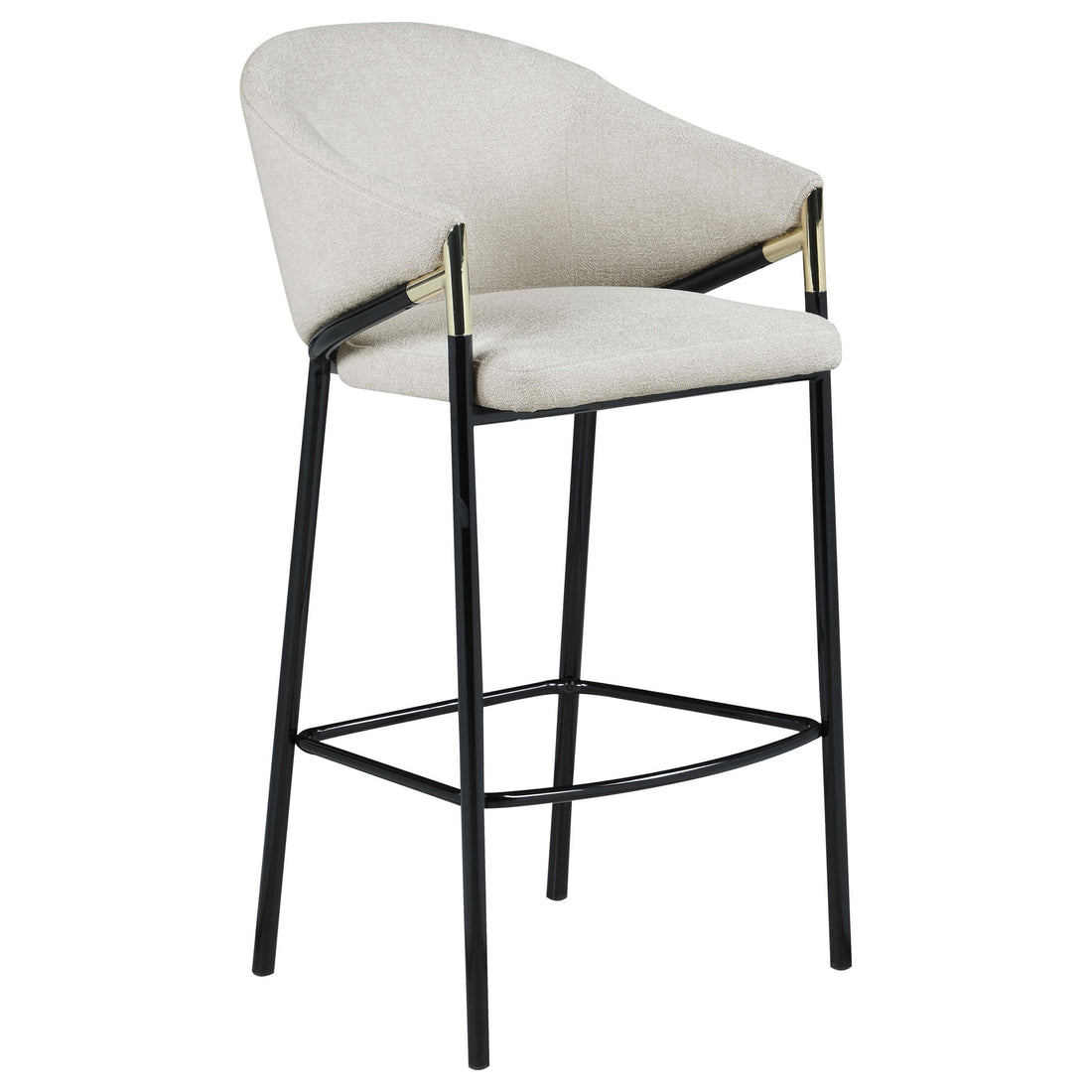  Coaster Furniture Chadwick 183437 Fabric Upholstered Bar Chair - Beige IMAGE 1