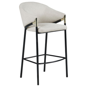  Coaster Furniture Chadwick 183437 Fabric Upholstered Bar Chair - Beige IMAGE 1