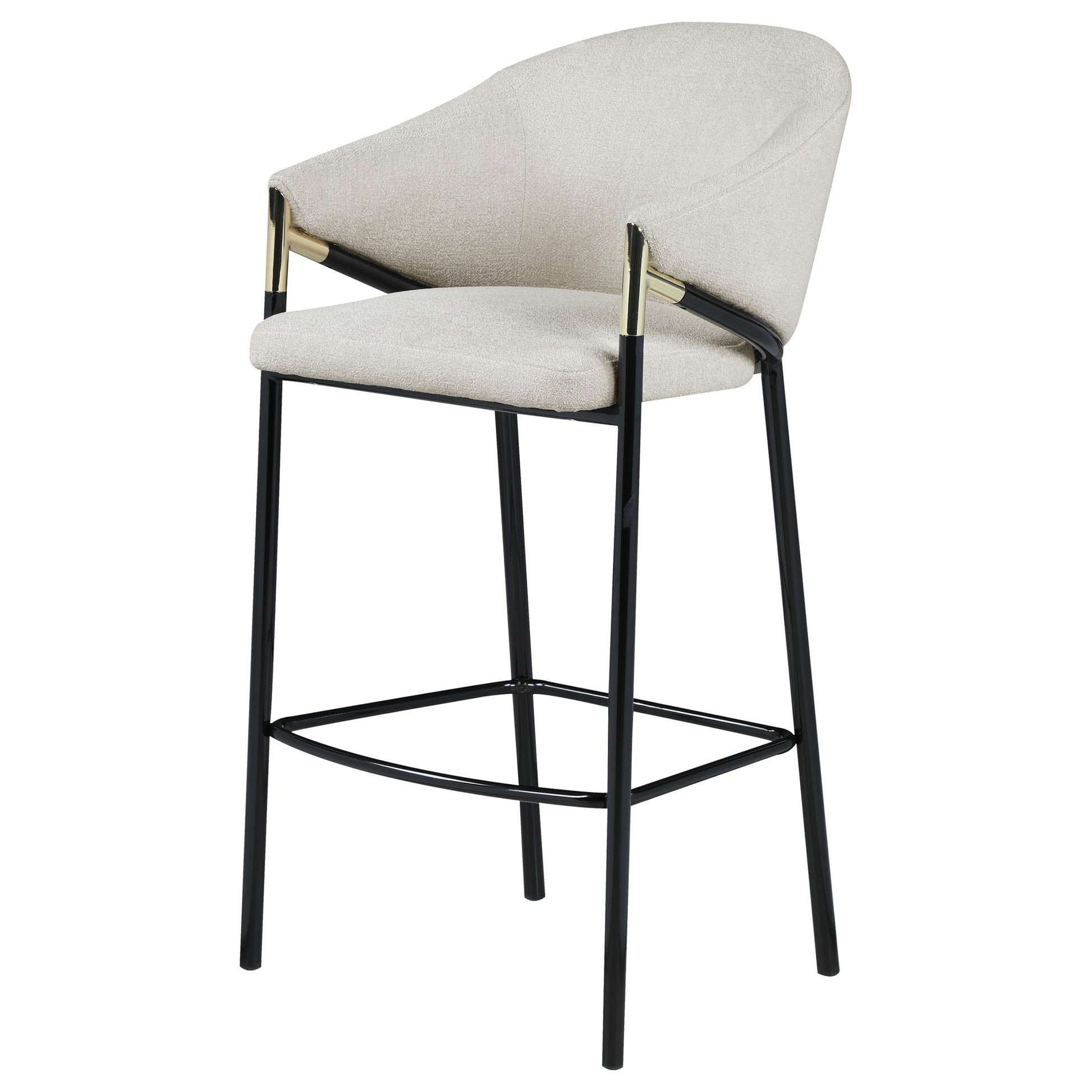  Coaster Furniture Chadwick 183437 Fabric Upholstered Bar Chair - Beige IMAGE 3