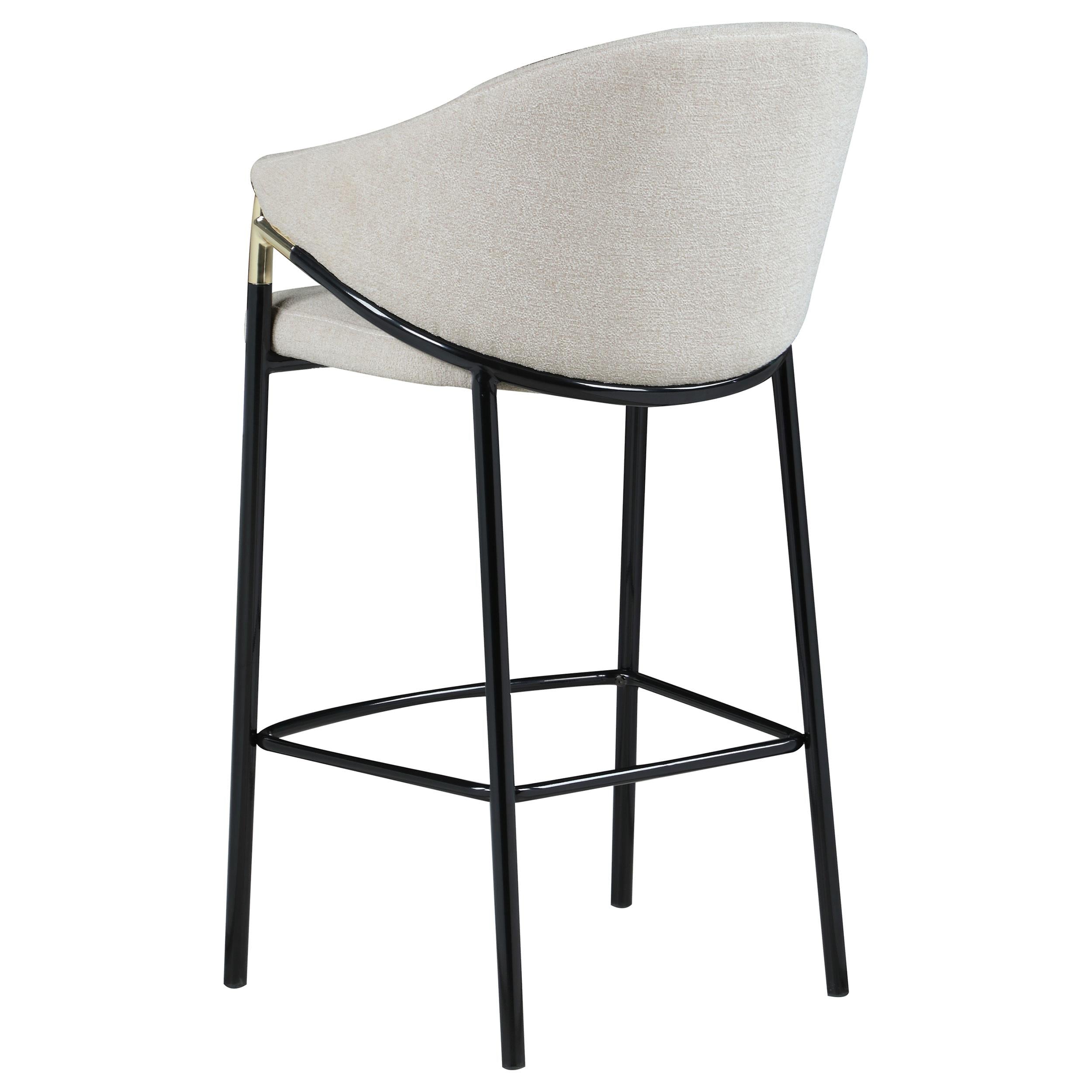  Coaster Furniture Chadwick 183437 Fabric Upholstered Bar Chair - Beige IMAGE 5