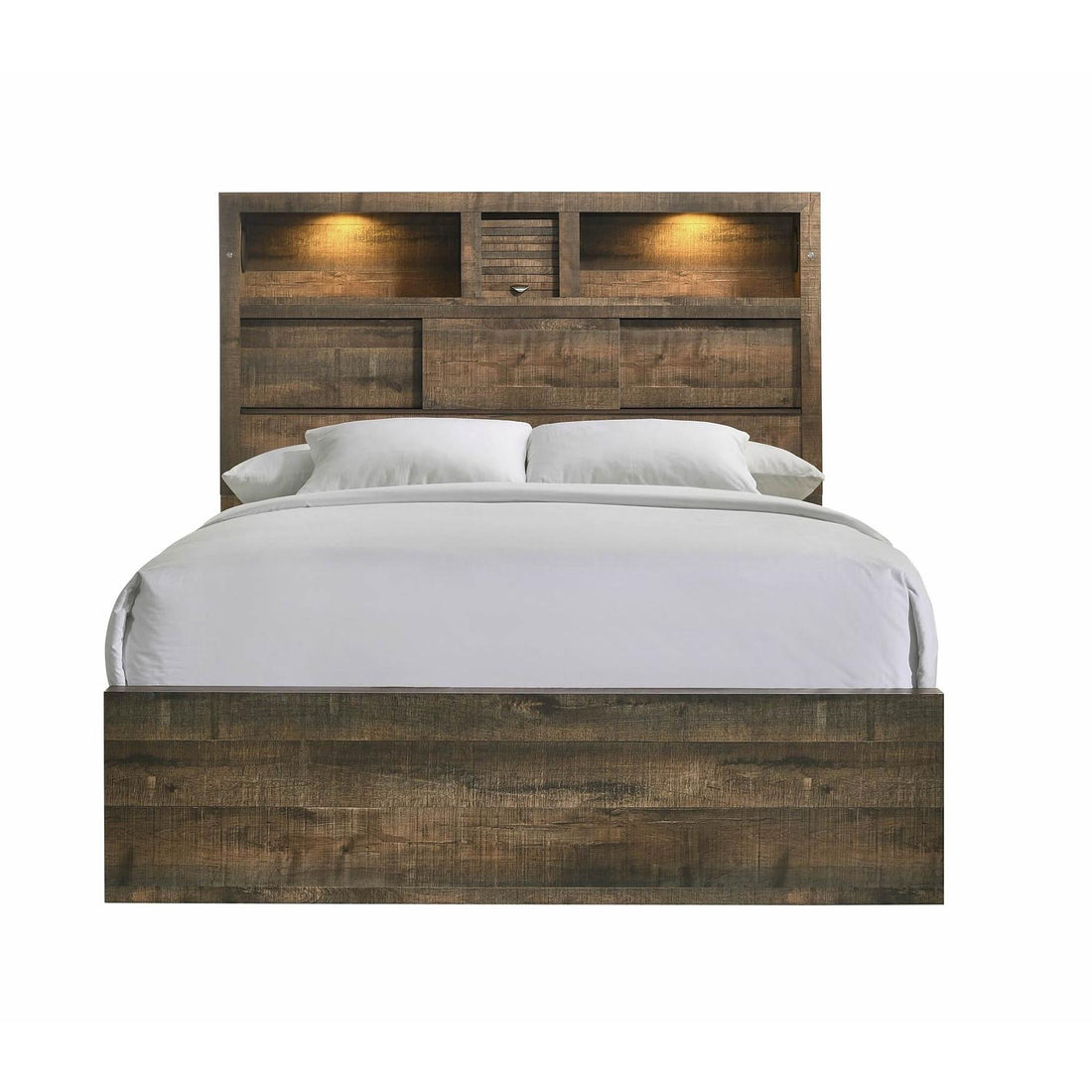  Size_Twin -- Bailey BY520TB Twin Bookcase Bed with Bluetooth IMAGE 1