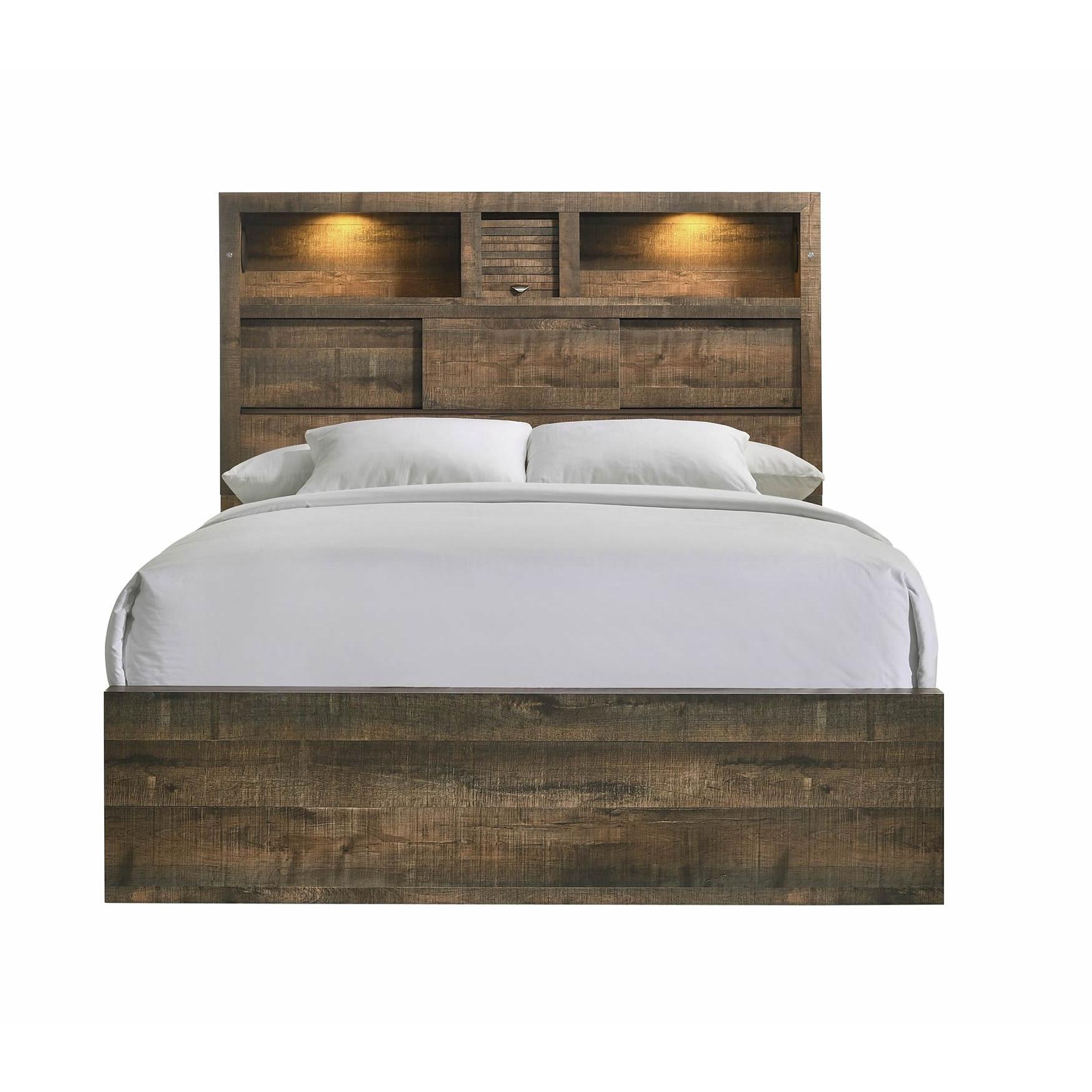  Size_Twin  -- Bailey BY520TB Twin Bookcase Bed with Bluetooth IMAGE 2