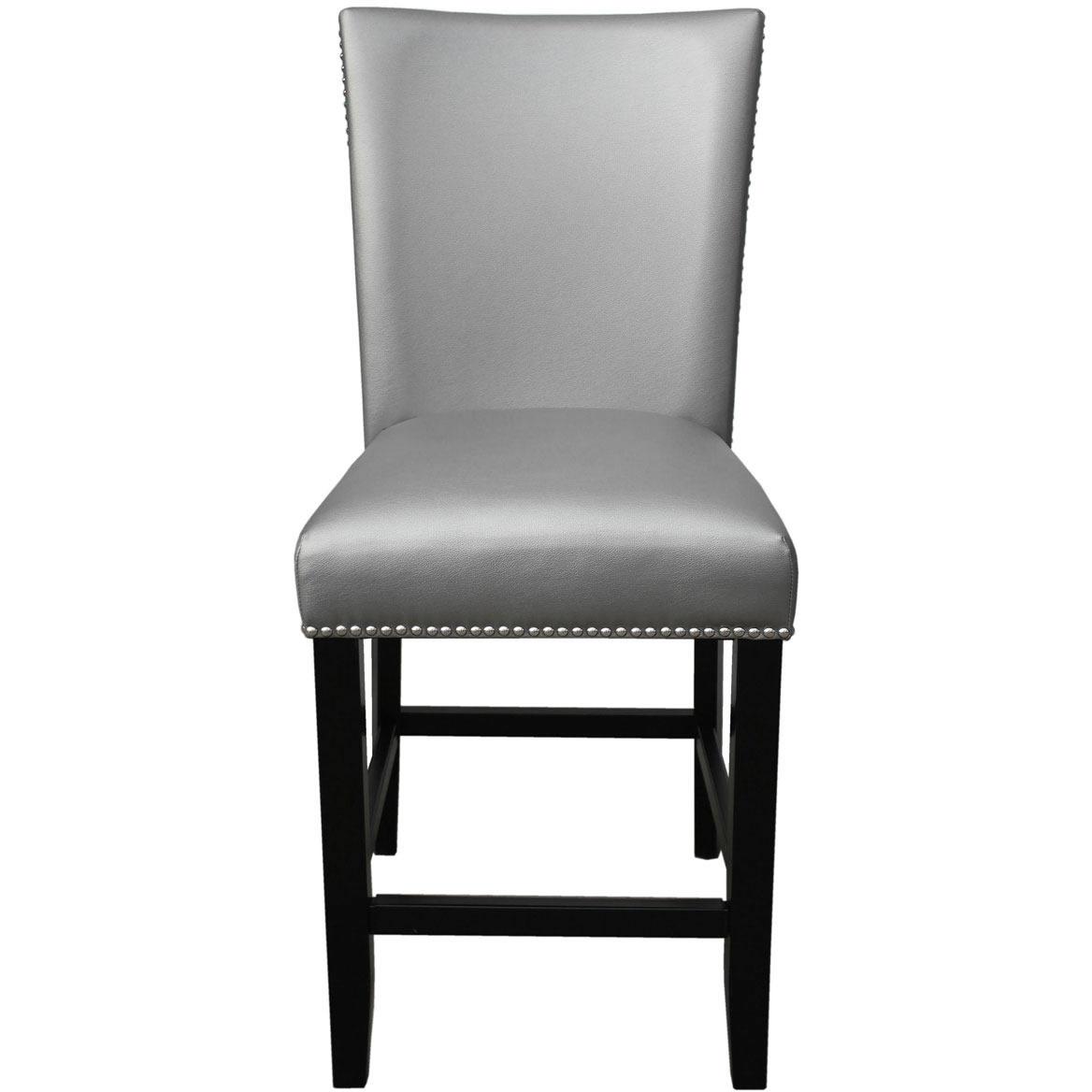  Steve Silver Furniture Camila CM420CCSN Counter Height Dining Chair - Silver IMAGE 2