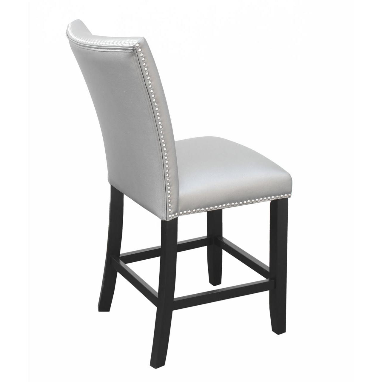  Steve Silver Furniture Camila CM420CCSN Counter Height Dining Chair - Silver IMAGE 3